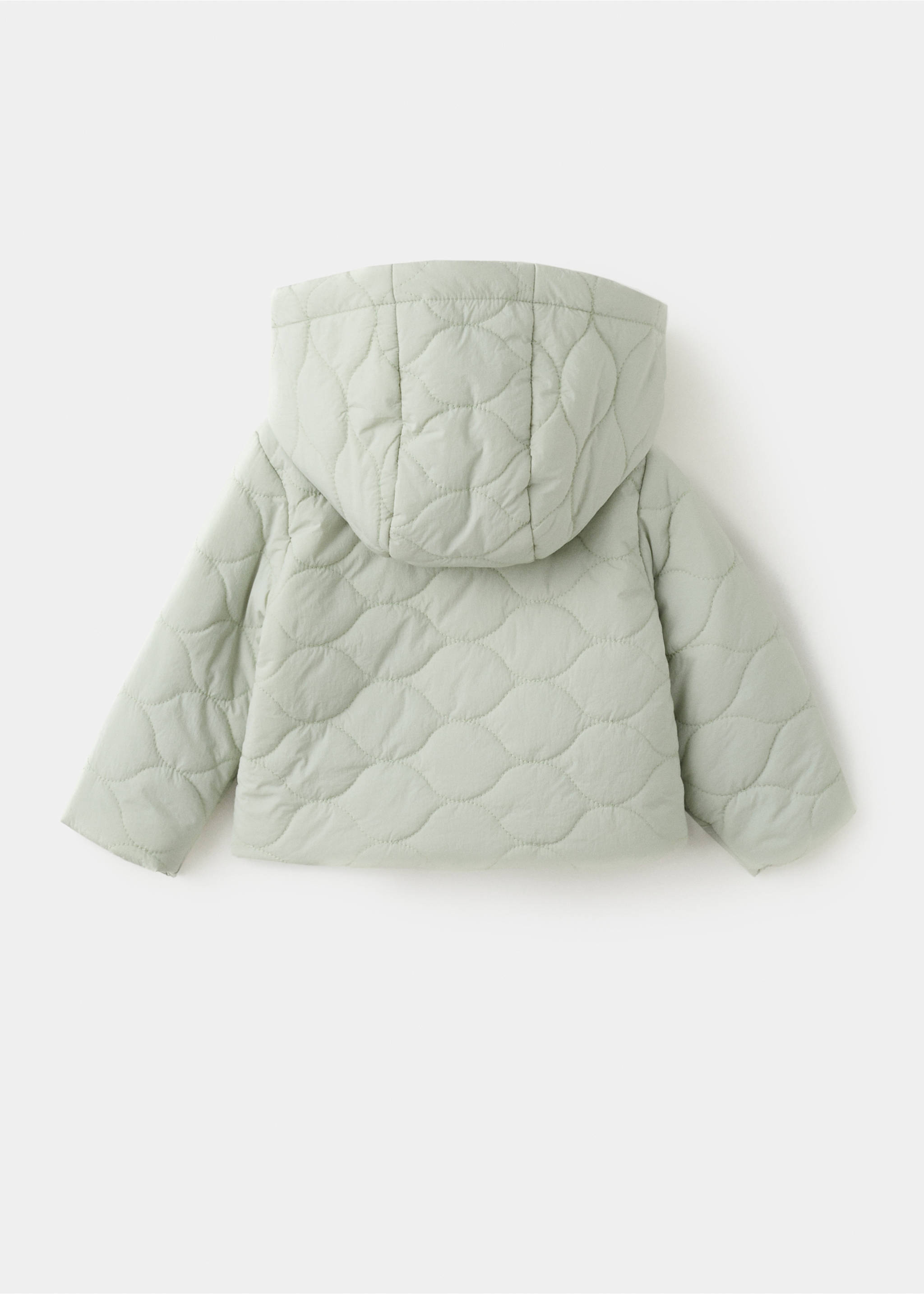 Chaqueta capucha acolchada - Reverso del artículo, Verde. Ref: 27044411-00.