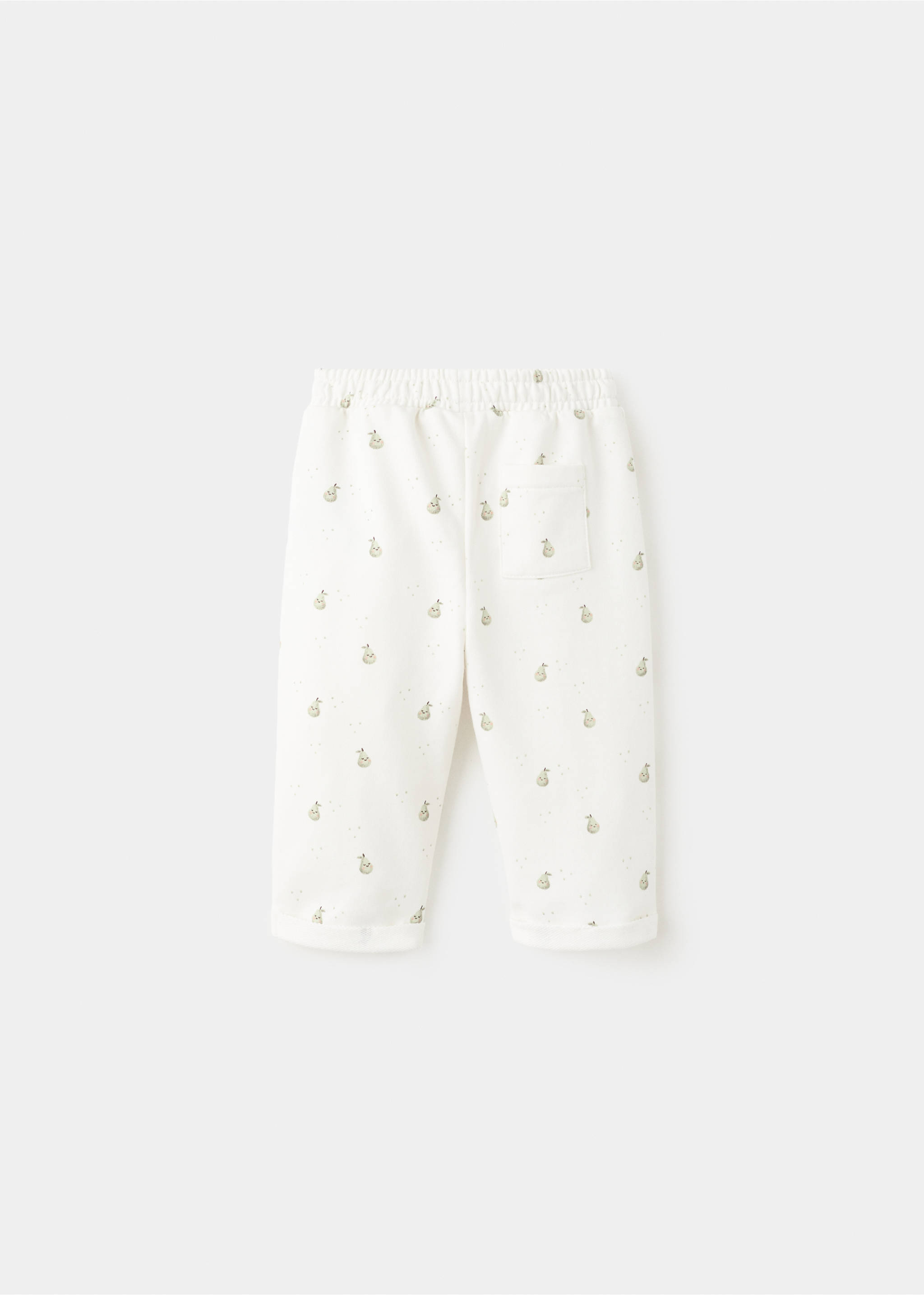 Joggers algodón estampados - Reverso del artículo, Blanco roto. Ref: 27044414-00.