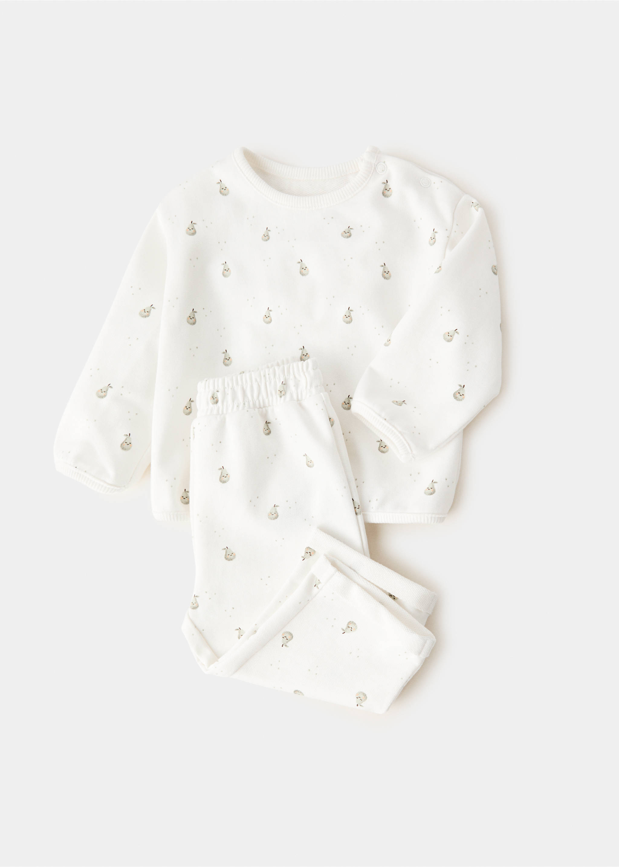 Joggers algodón estampados - Detalle del artículo 0, Blanco roto. Ref: 27044414-00.