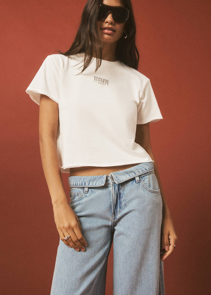 Printed cotton-blend t-shirt — Off White