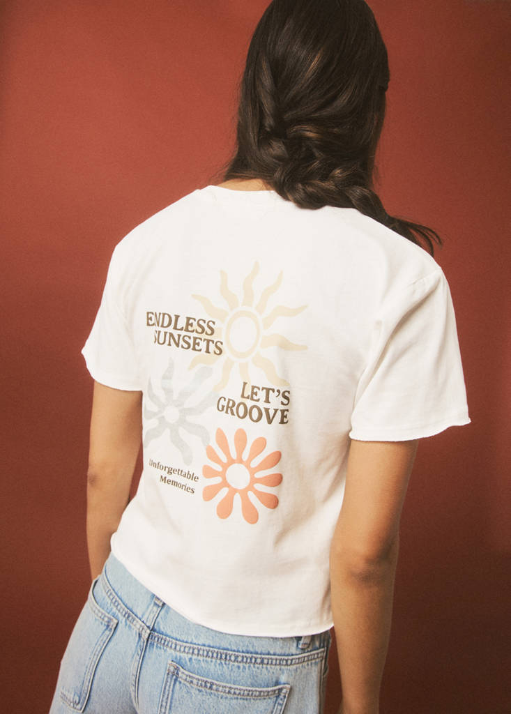 Printed cotton-blend t-shirt — Off White