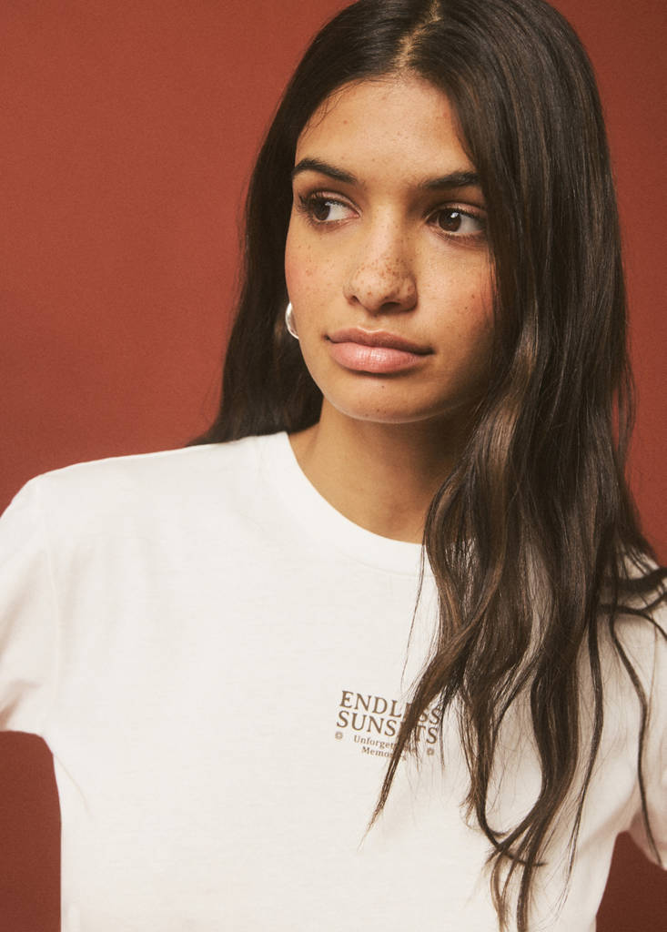 Printed cotton-blend t-shirt — Off White