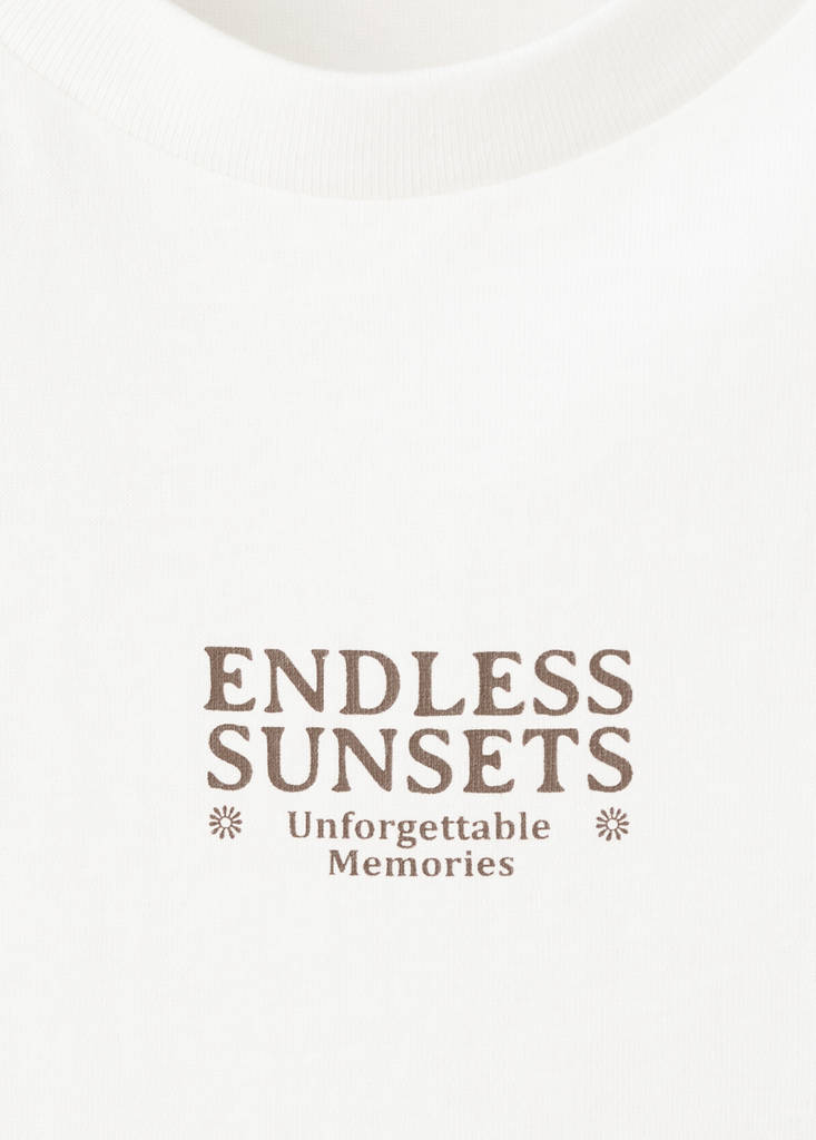 Printed cotton-blend t-shirt — Off White