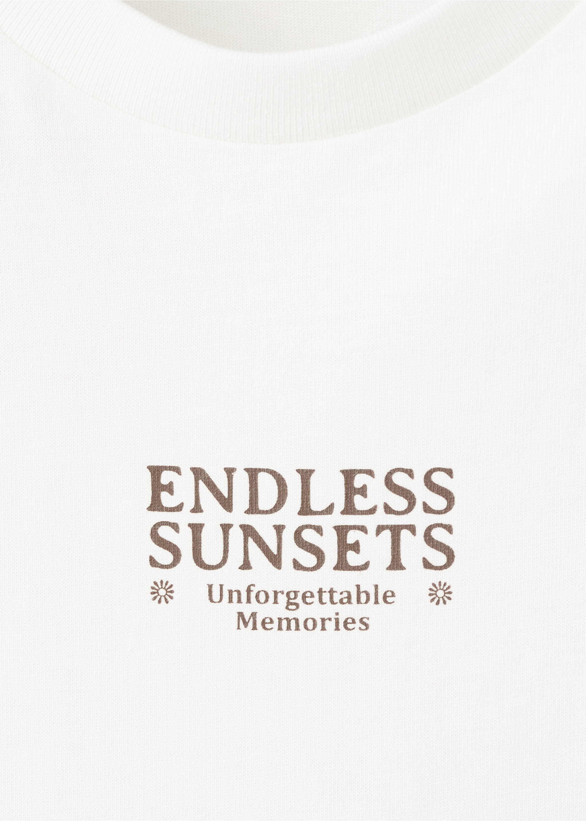 Printed cotton-blend t-shirt - Details of the article 8, Off White. Ref: 27044417-00.