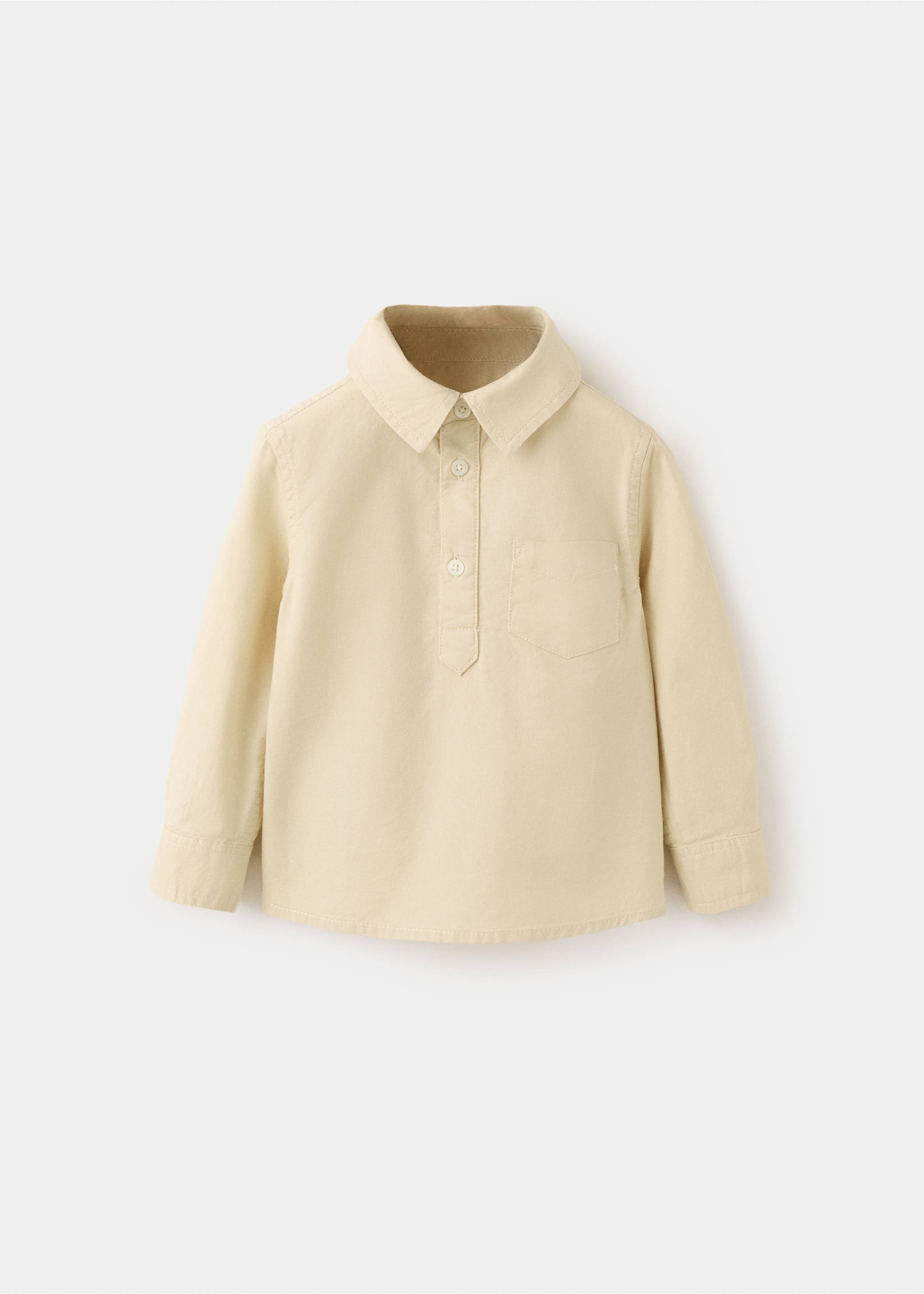 Camisa algodón bolsillo - Artículo sin modelo, Blanco marfil. Ref: 27044422-00.