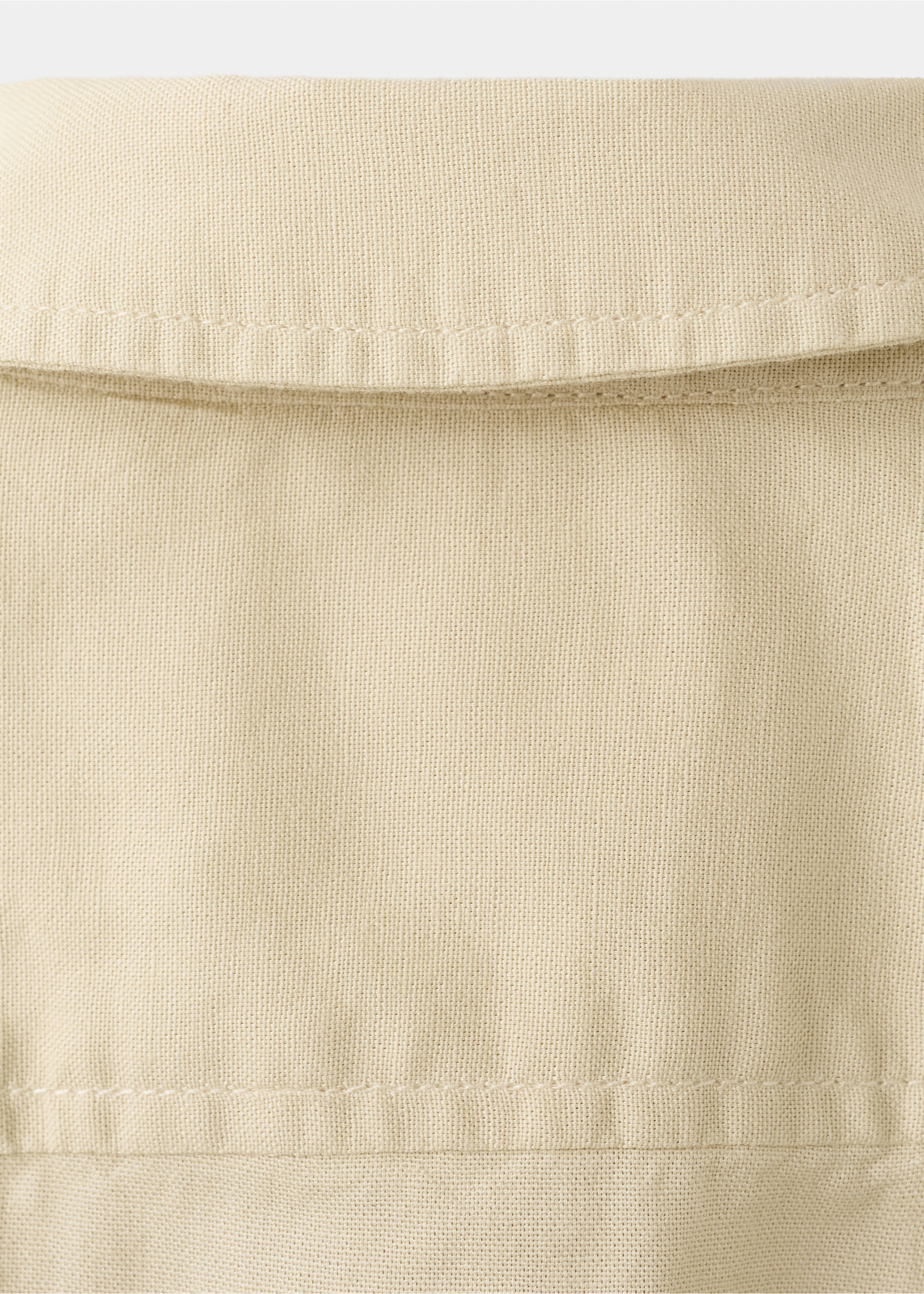 Camisa algodón bolsillo - Detalle del artículo 0, Blanco marfil. Ref: 27044422-00.