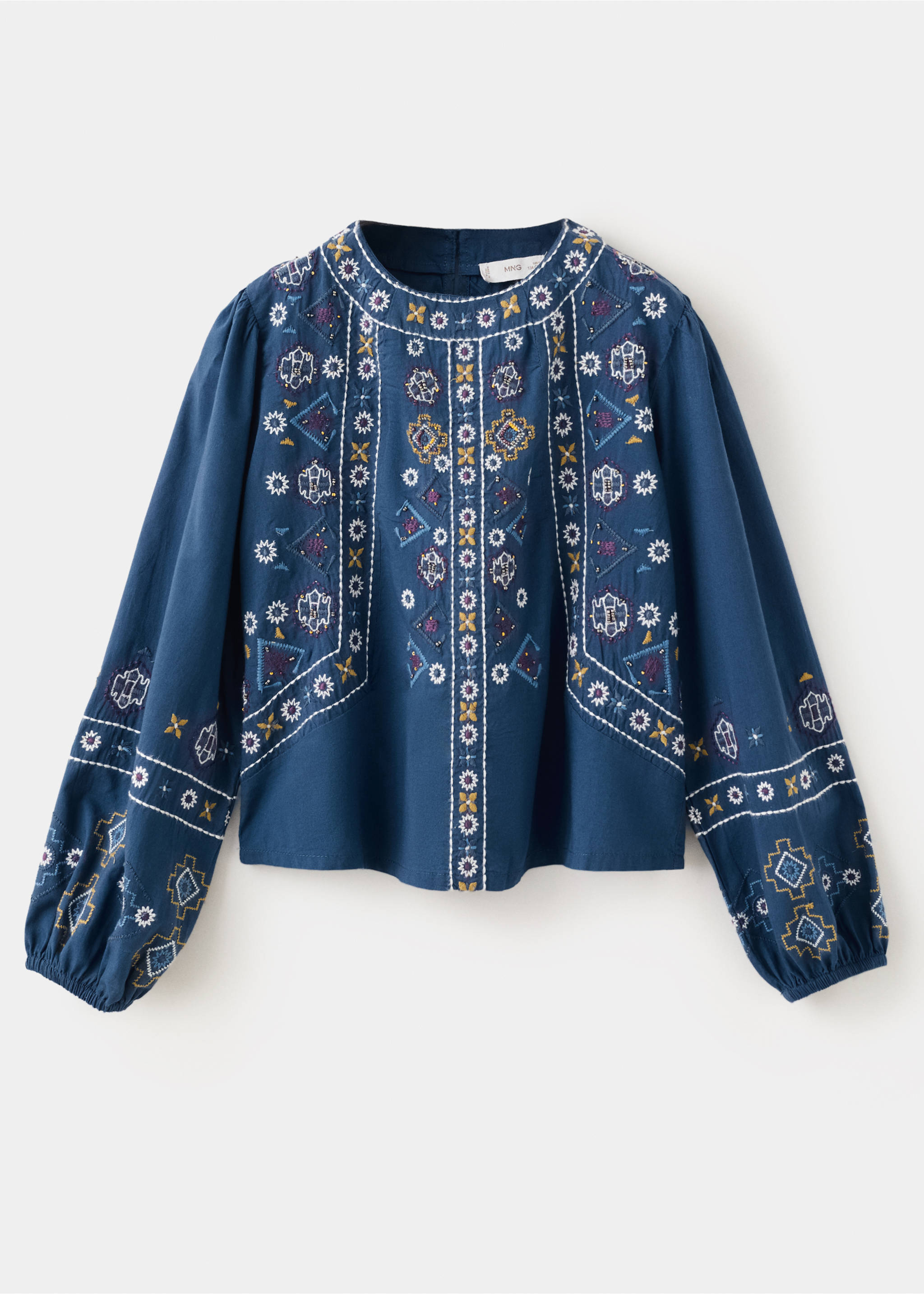 Bead detail blouse - Article without model, Navy. Ref: 27044423-00.