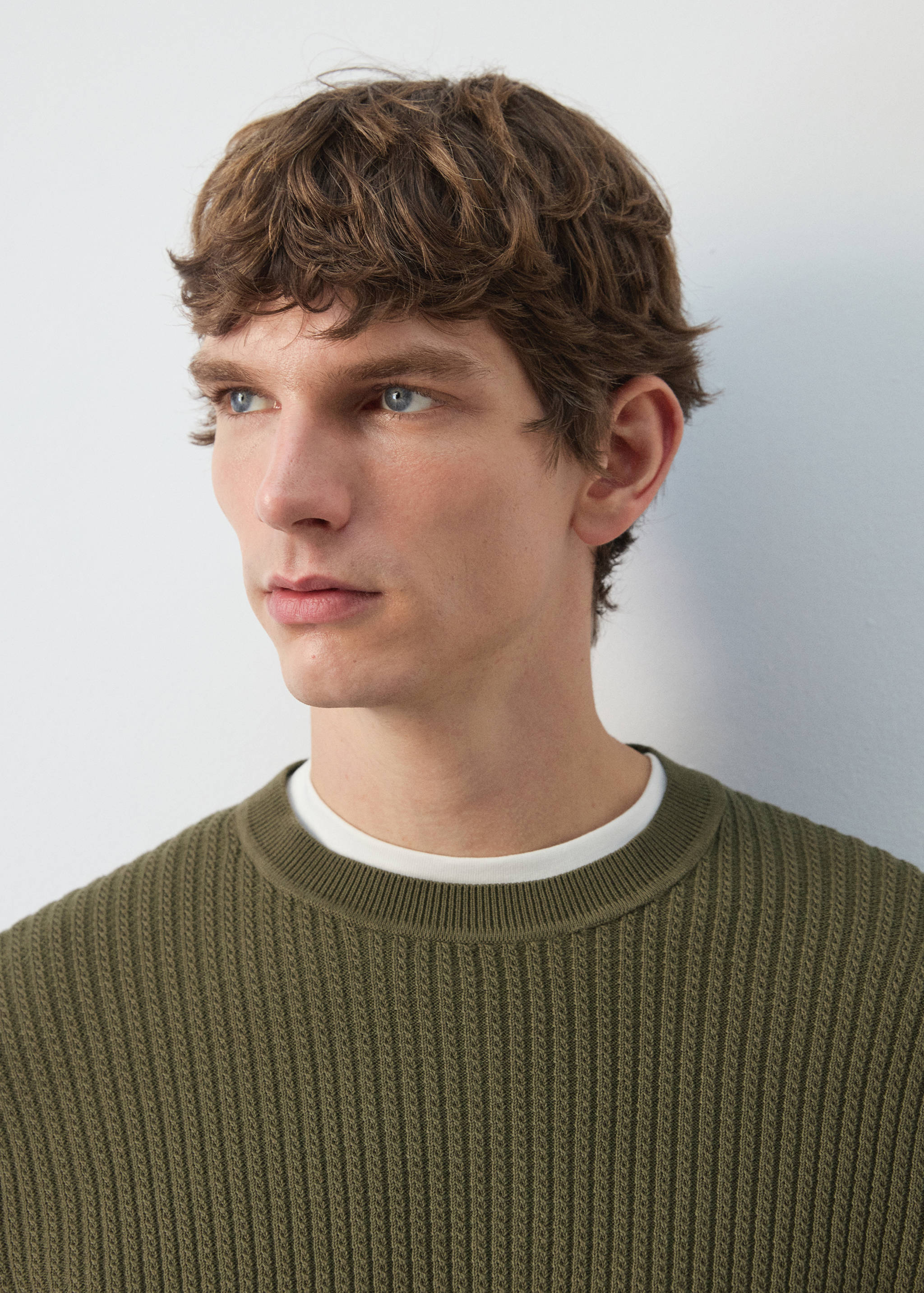 Fine knit microstructure sweater - Details of the article 1