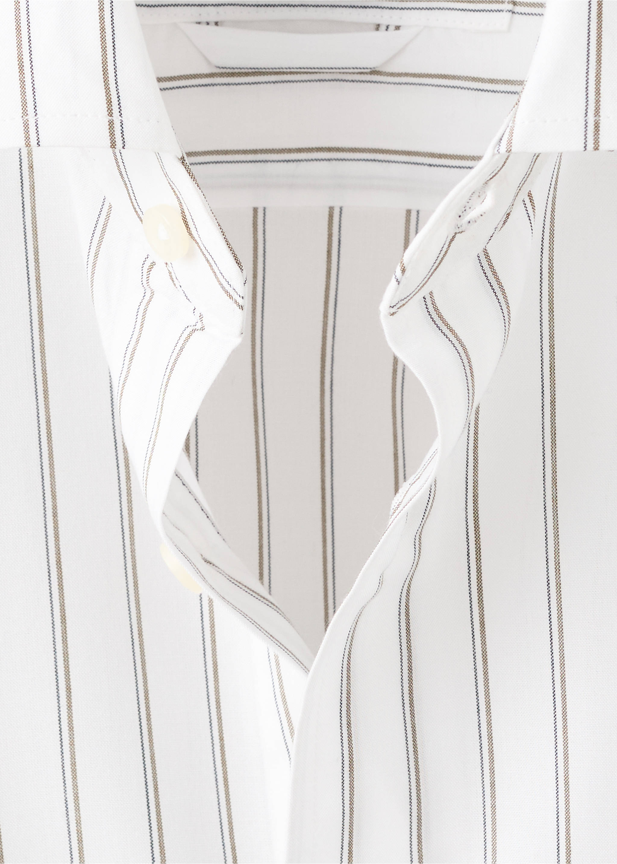 Chemise regular-fit 100 % lyocell à rayures - Détail de l'article 0, Blanc cassé. Ref: 27044425-00.