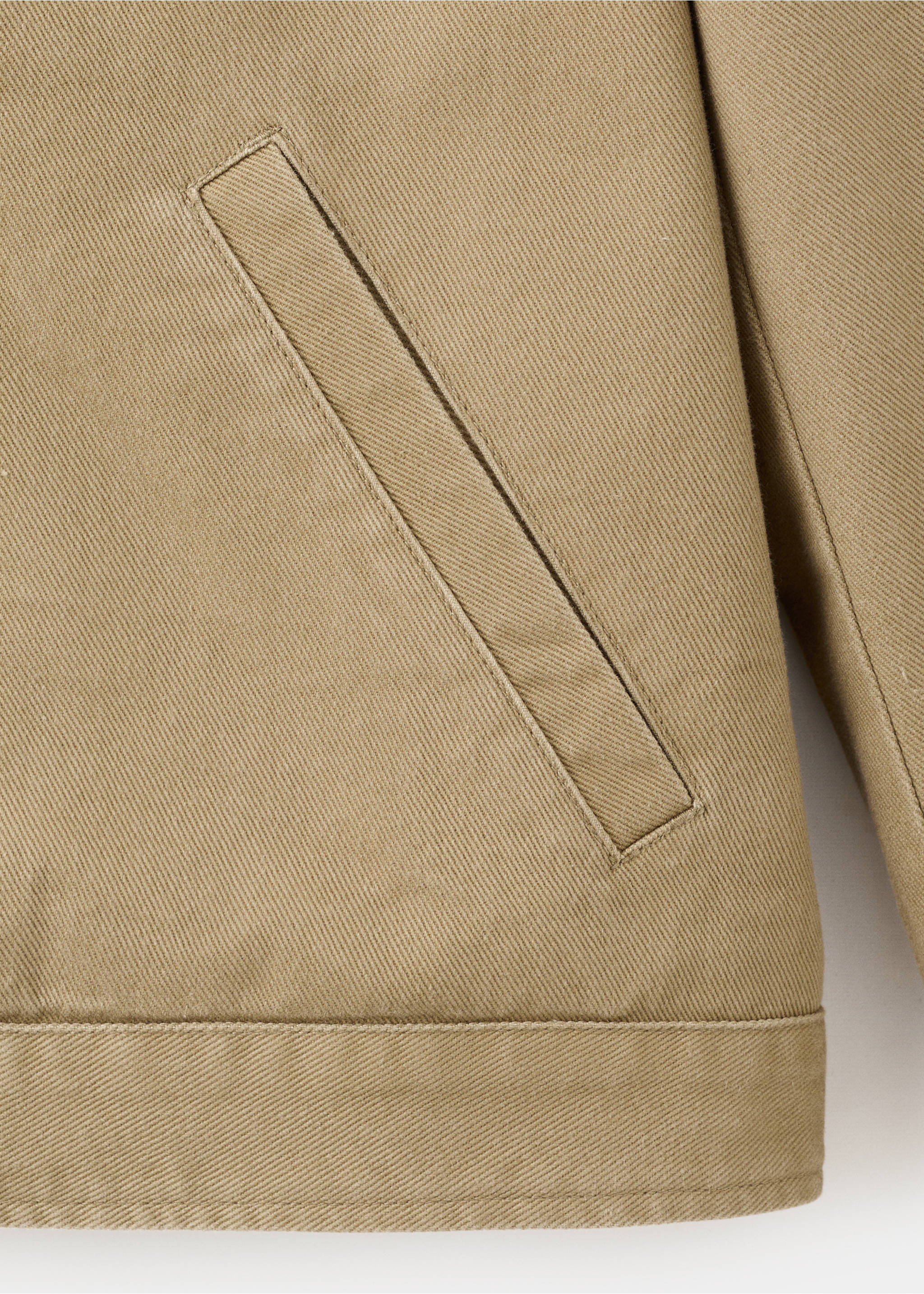 Джинсовая куртка с вельветовым воротником - Деталь изделия 0, Бежевый. Ref: 27044427-00.