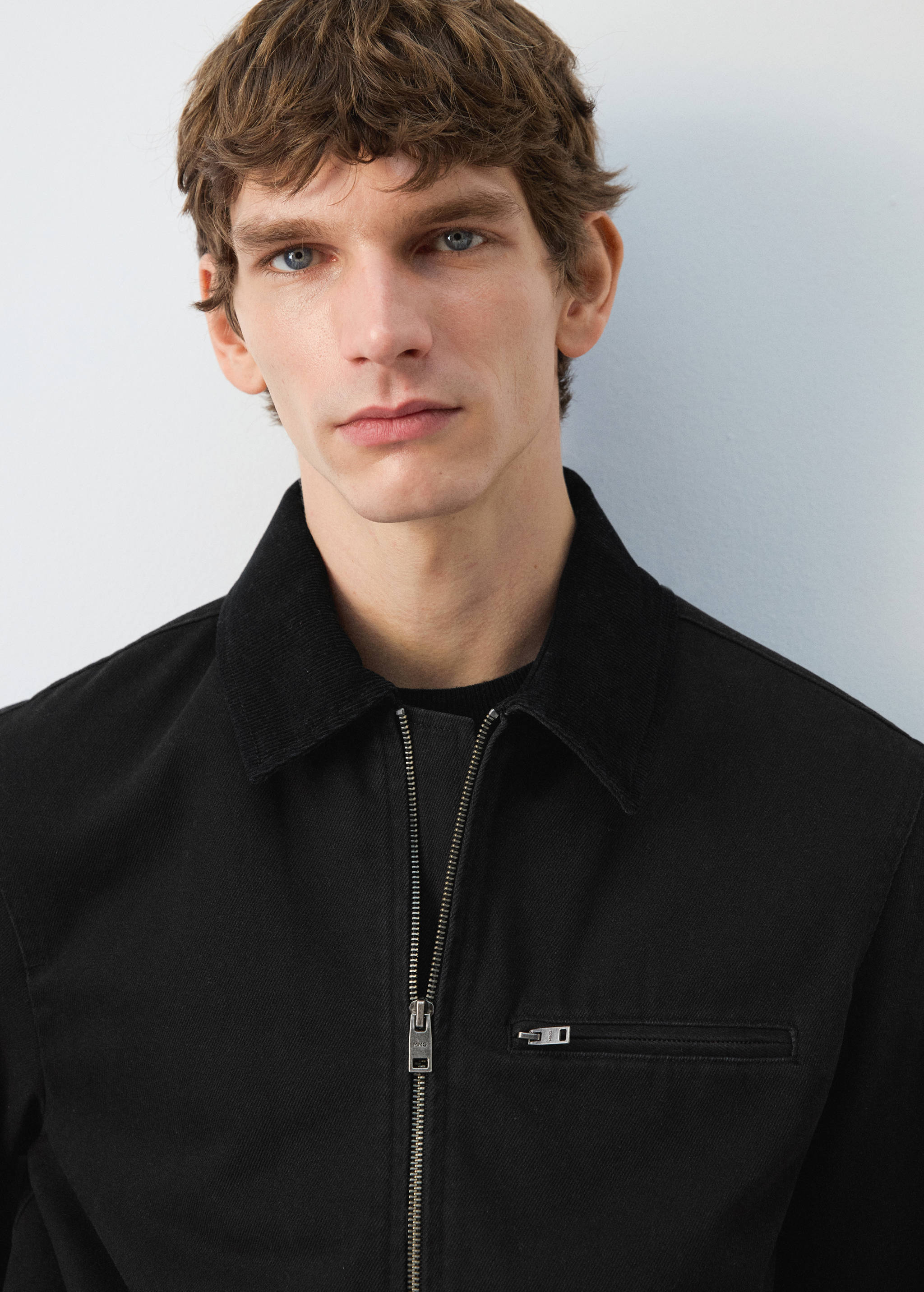 Джинсовая куртка с вельветовым воротником - Деталь изделия 1