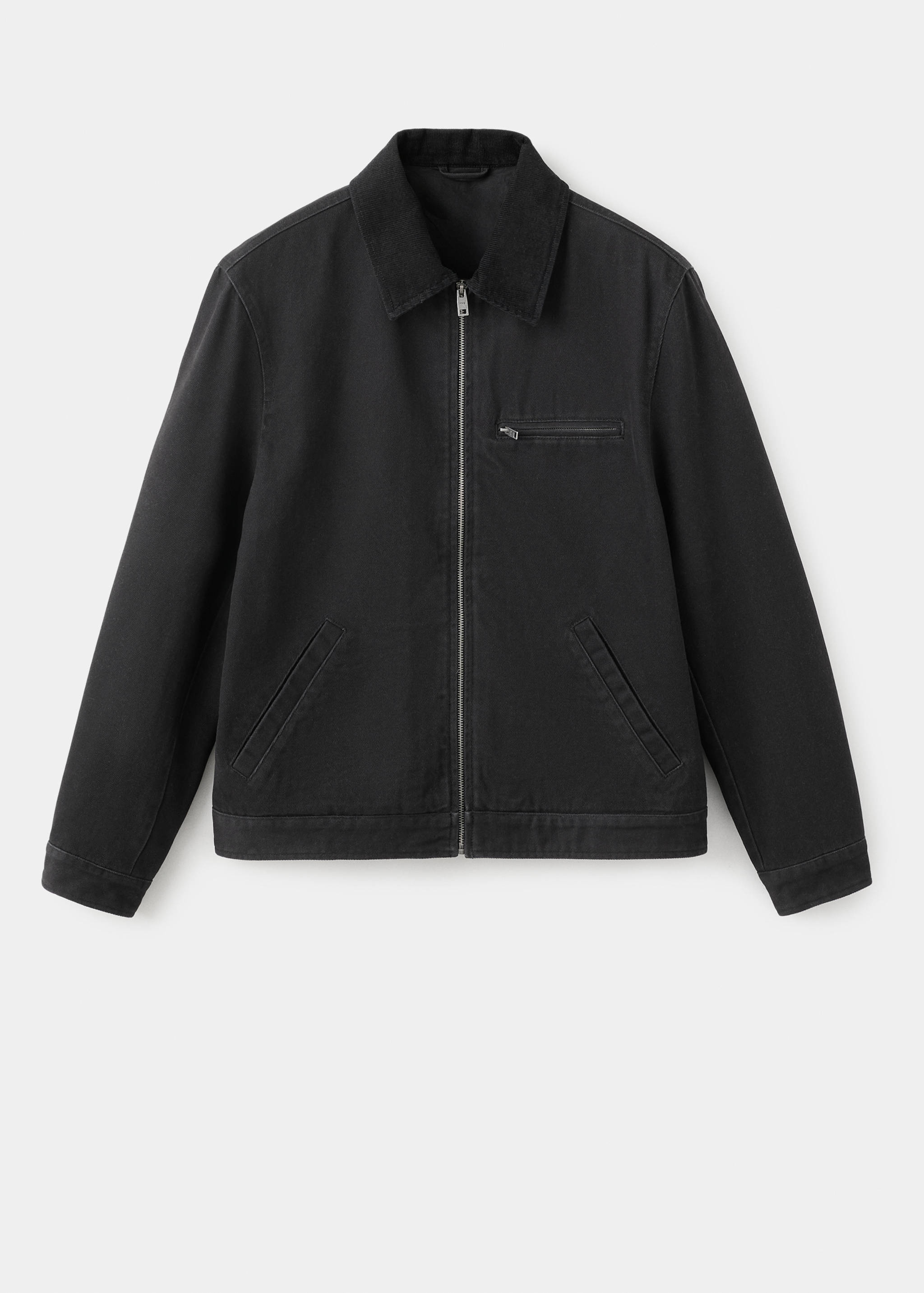 Джинсовая куртка с вельветовым воротником - Изделие без модели