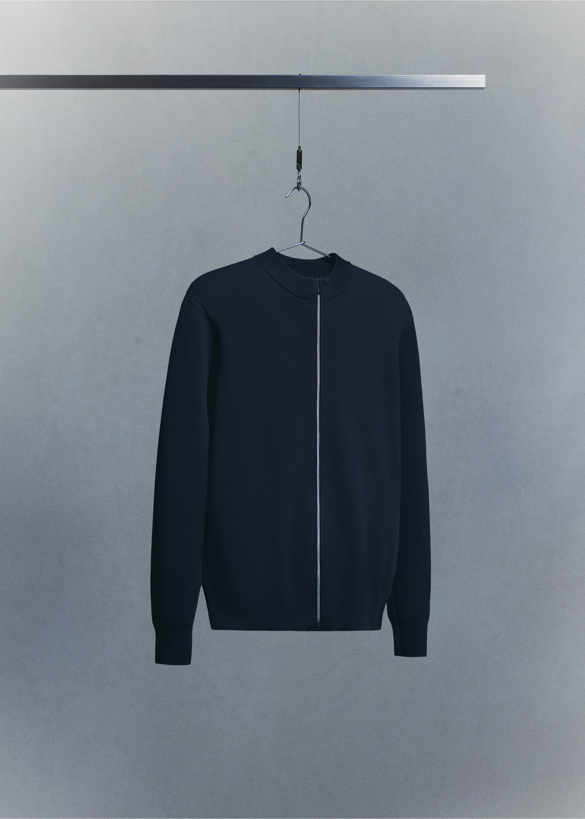 Удобный кардиган из эластичного трикотажа - Деталь изделия 9, Глубокий темно-синий. Ref: 27044428-00.