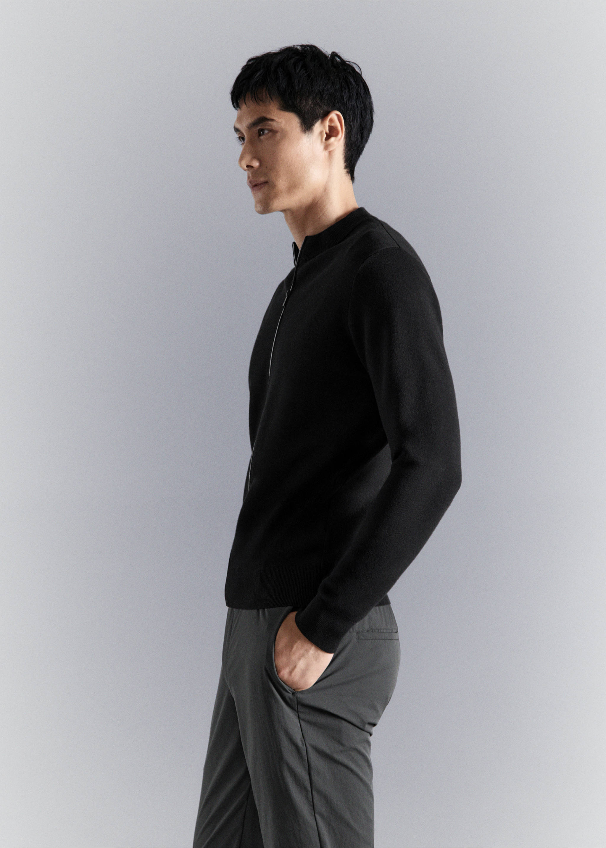 Cárdigan punto comfort stretch - Detalle del artículo 2, Negro. Ref: 27044428-00.