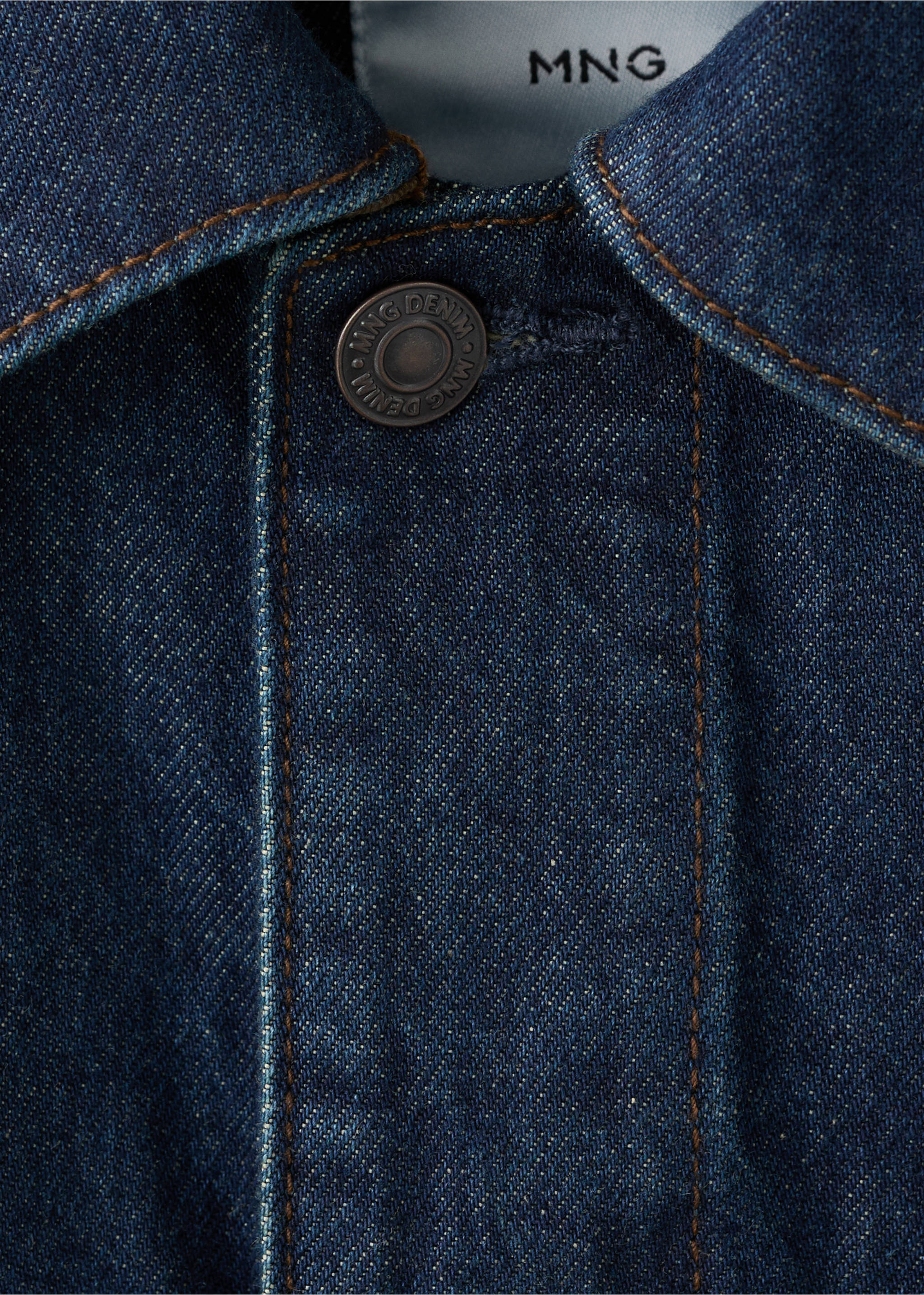 Джинсовая куртка из 100% хлопка с карманами - Деталь изделия 8, Синий. Ref: 27044429-00.