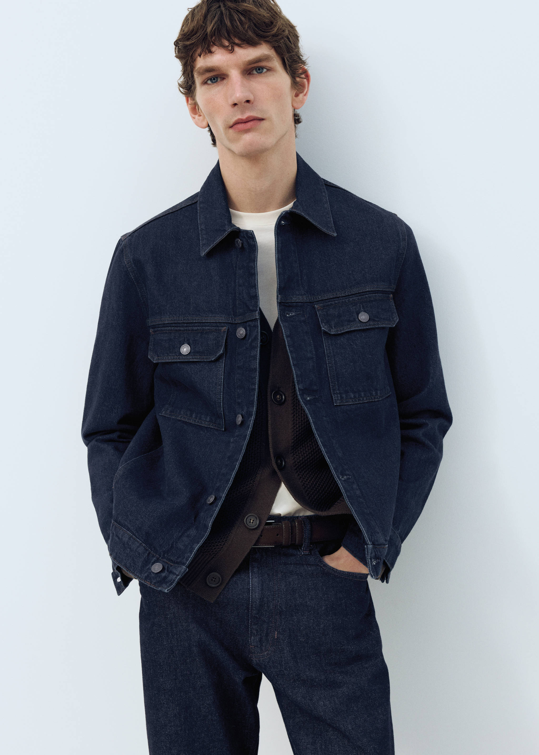 100% cotton denim jacket with pockets - Details of the article 5