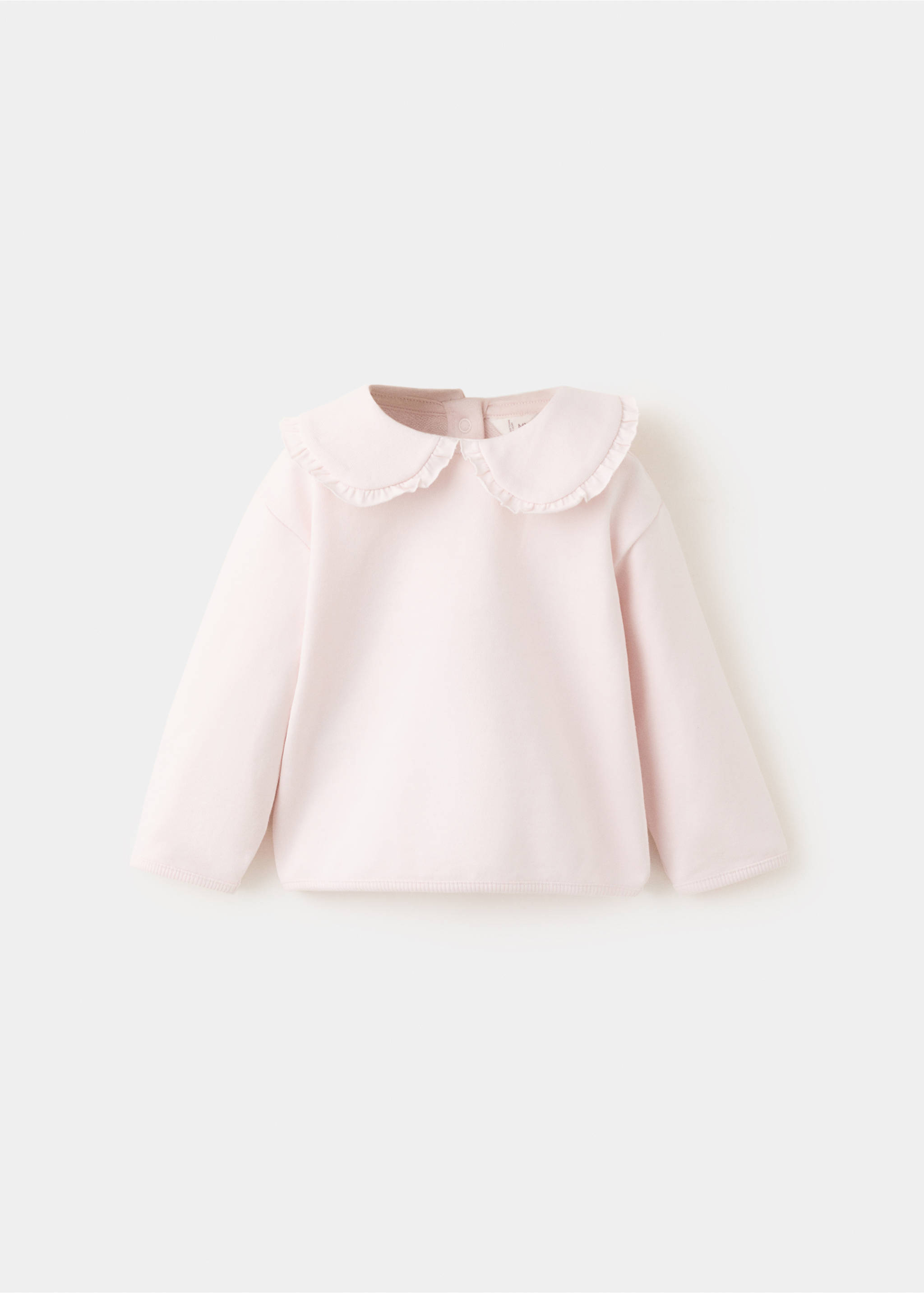 Baby collar cotton sweatshirt - Article without model, Pink. Ref: 27044430-00.