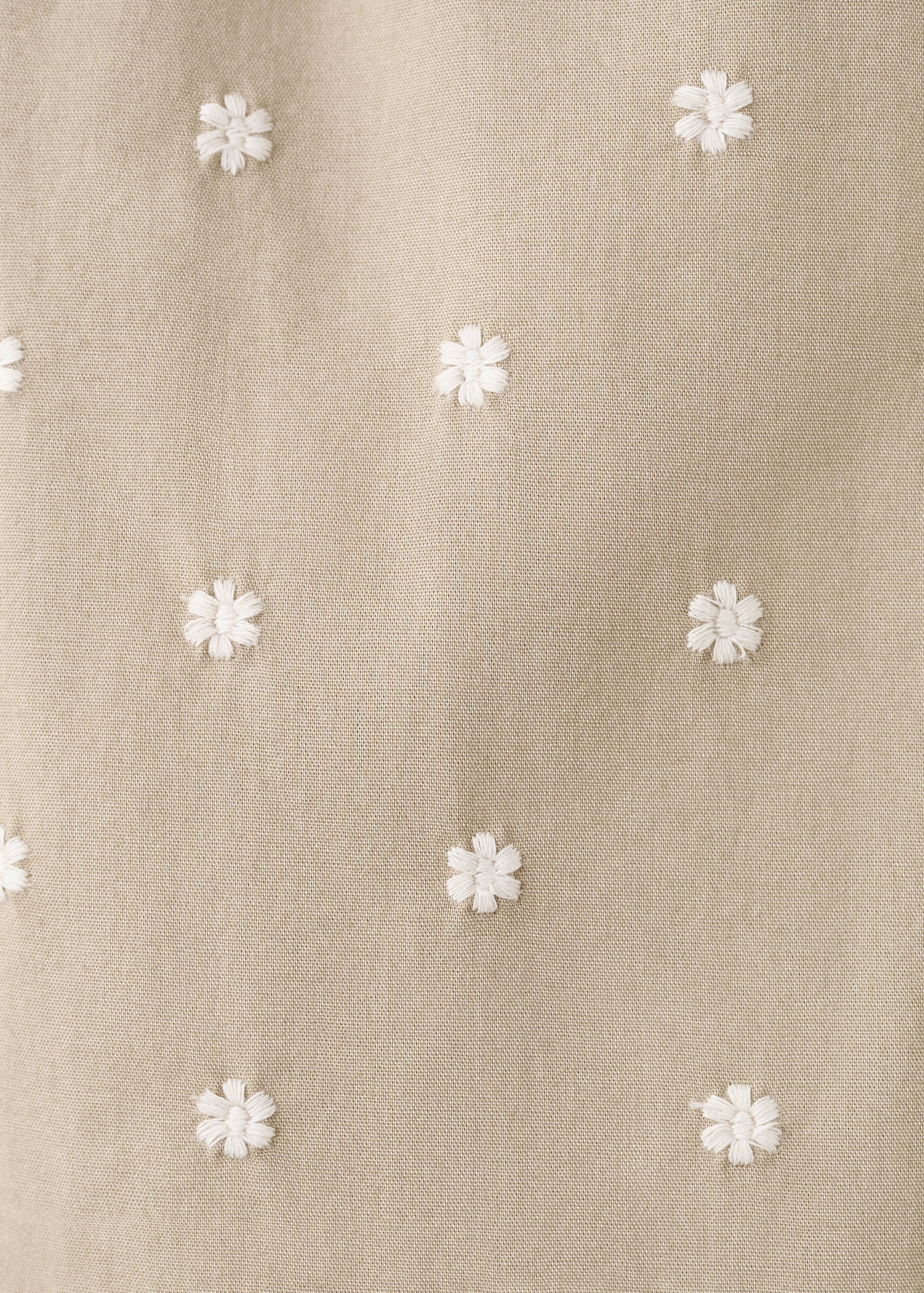 Pantalon paperbag brodé à fleurs - Détail de l'article 0