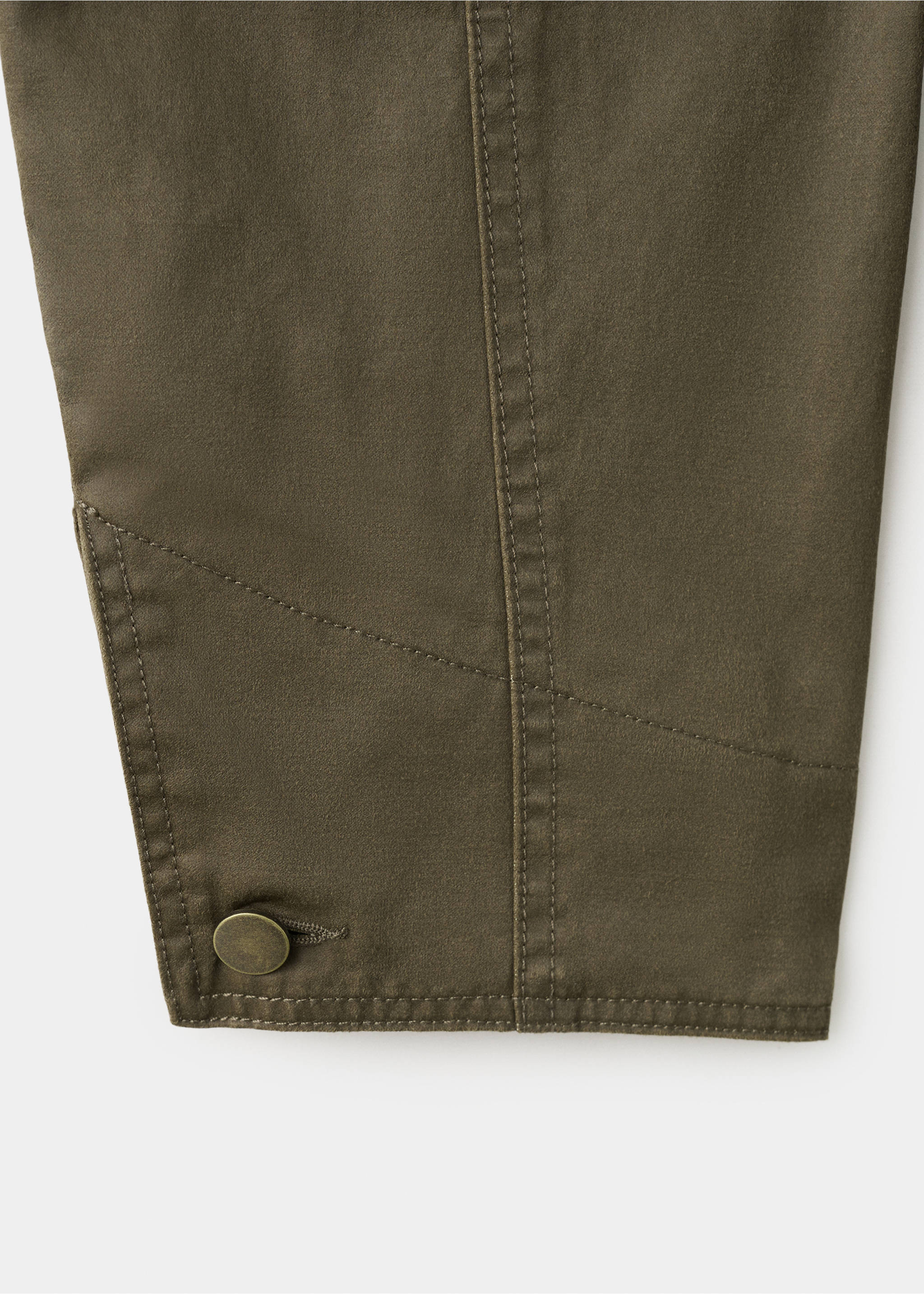 Parka coton col contrasté - Détail de l'article 0, Kaki. Ref: 27044434-00.