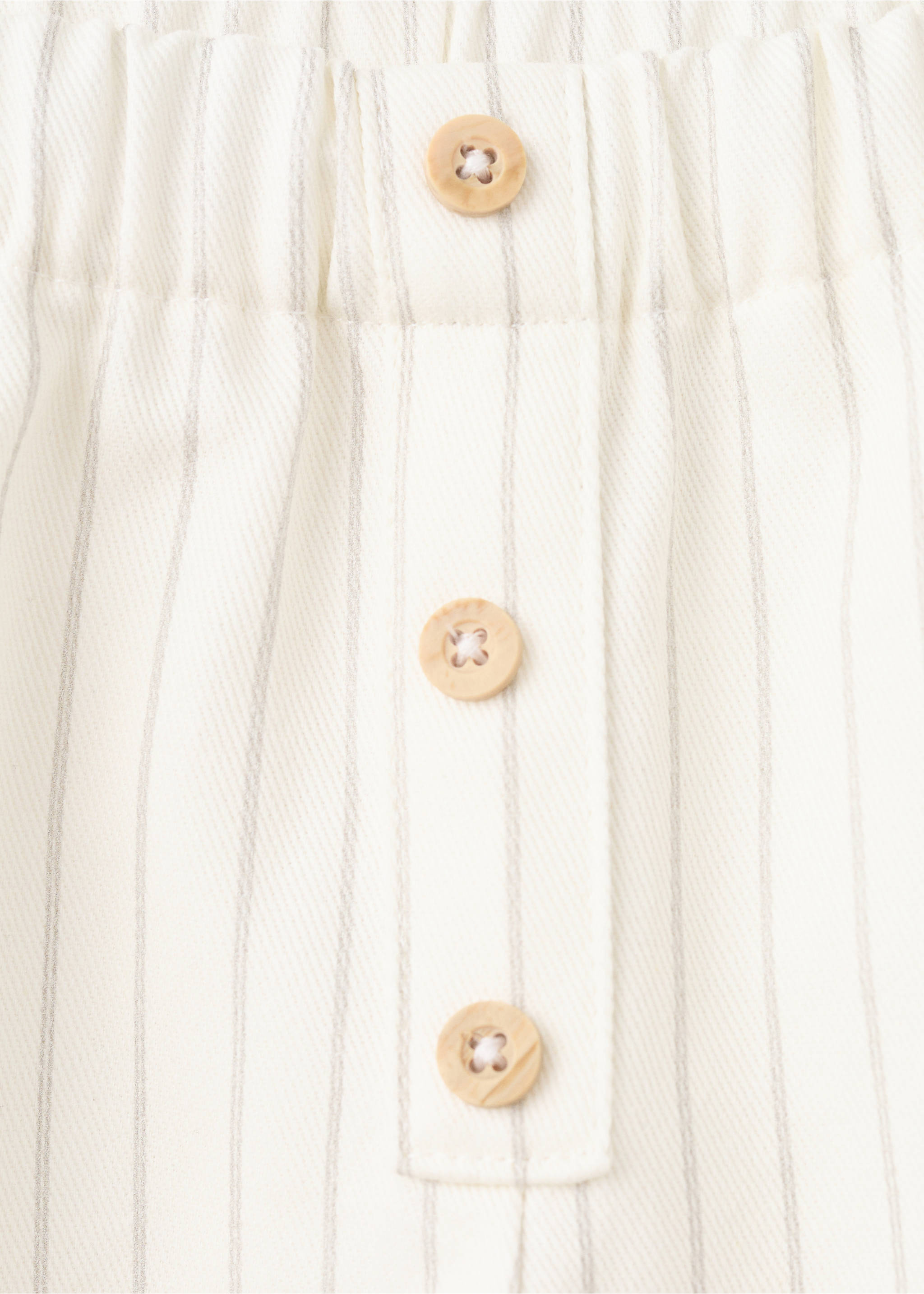 Pantalons cotó ratlles - Detall de l'article 8, Blanc trencat. Ref: 27044436-00.