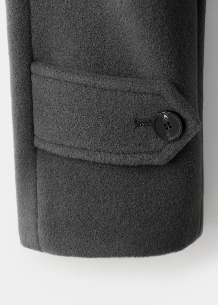 Woollen coat with belt — Grey