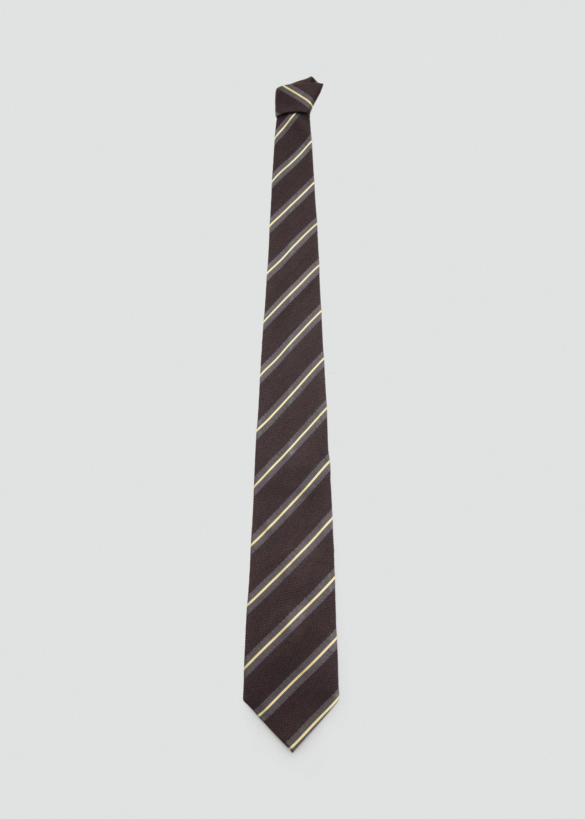 Striped tie with combined patterns - Article without model