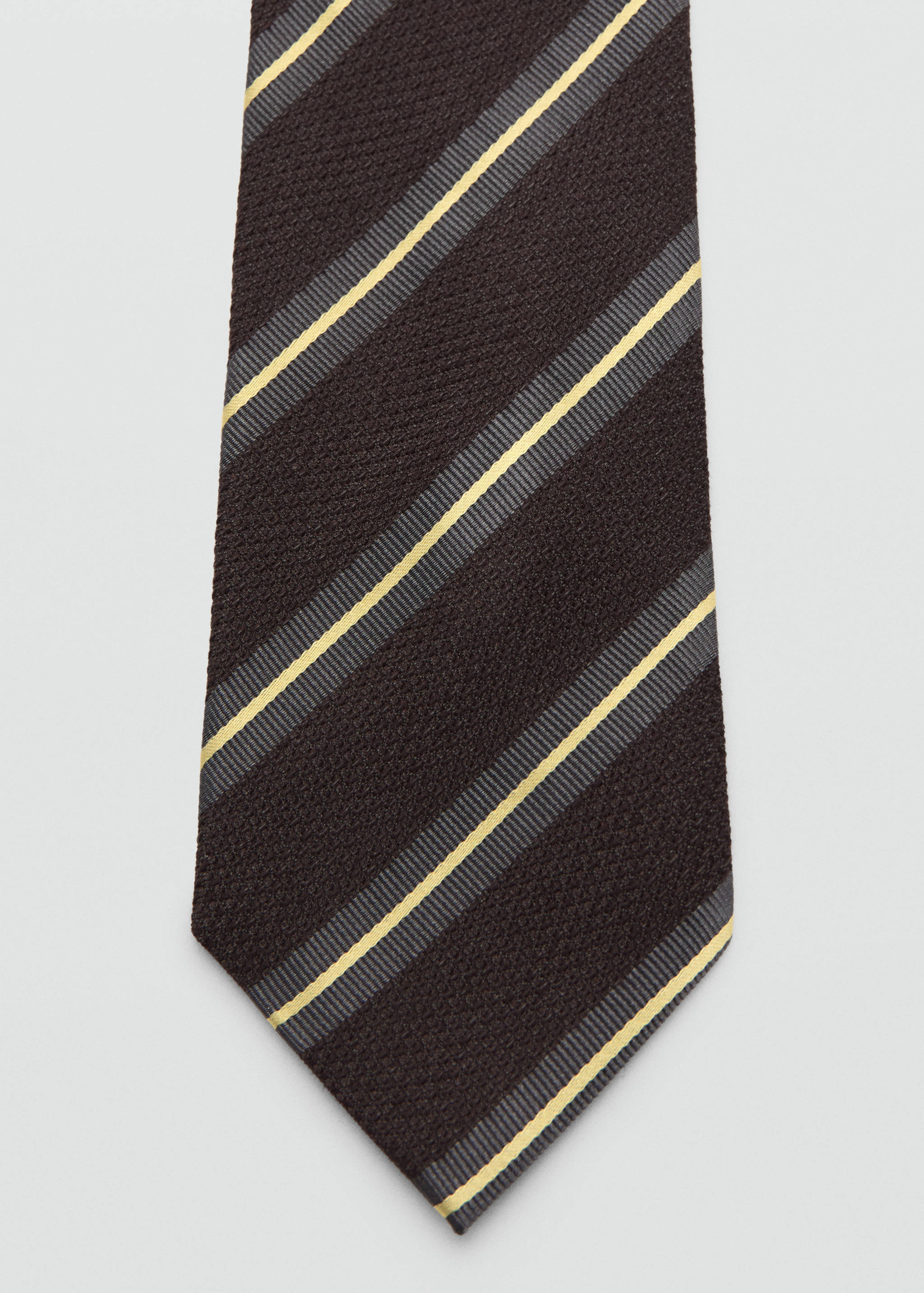 Striped tie with combined patterns - Details of the article 1