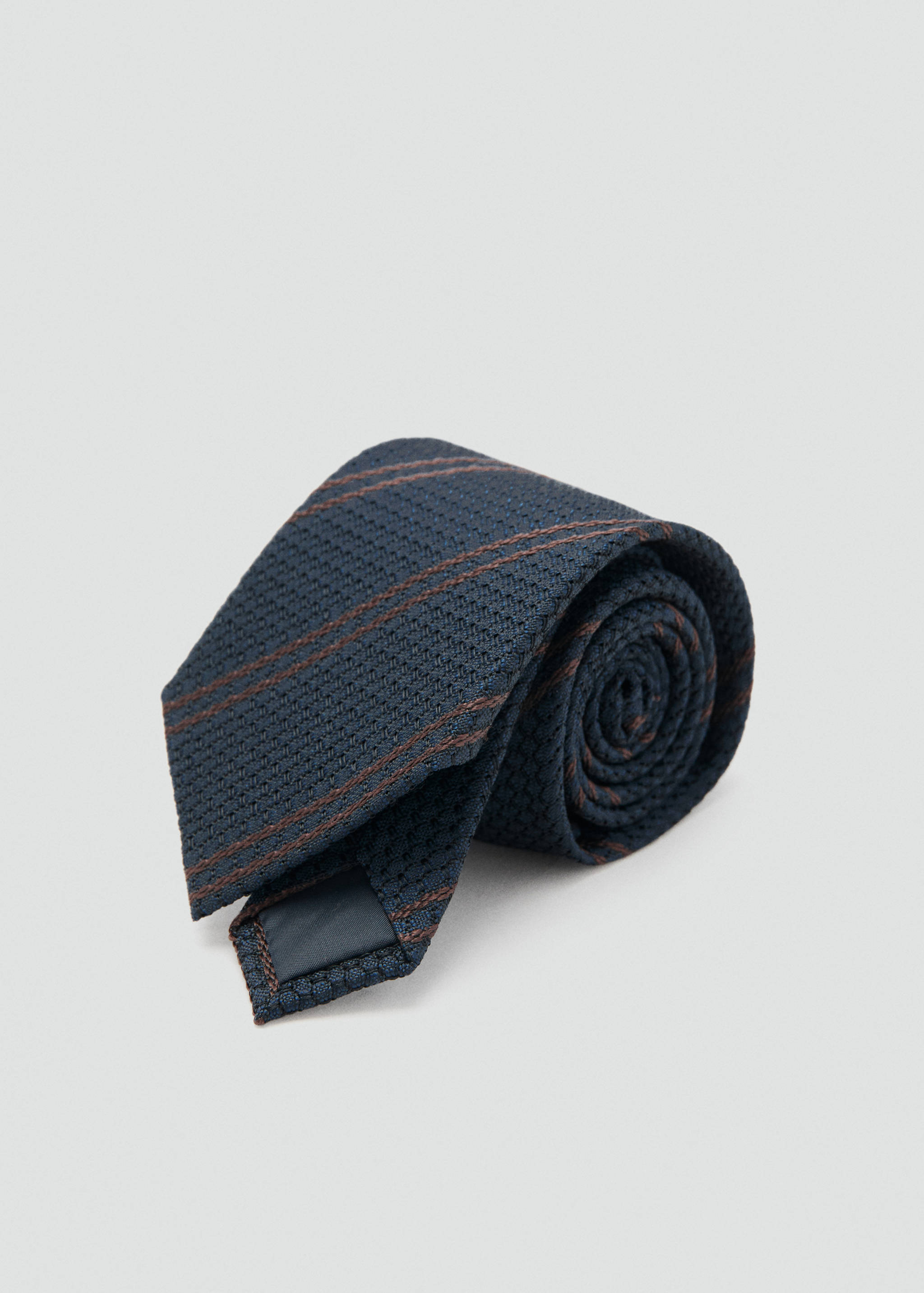 Corbata 100% seda rayas microestructura - Plano medio
