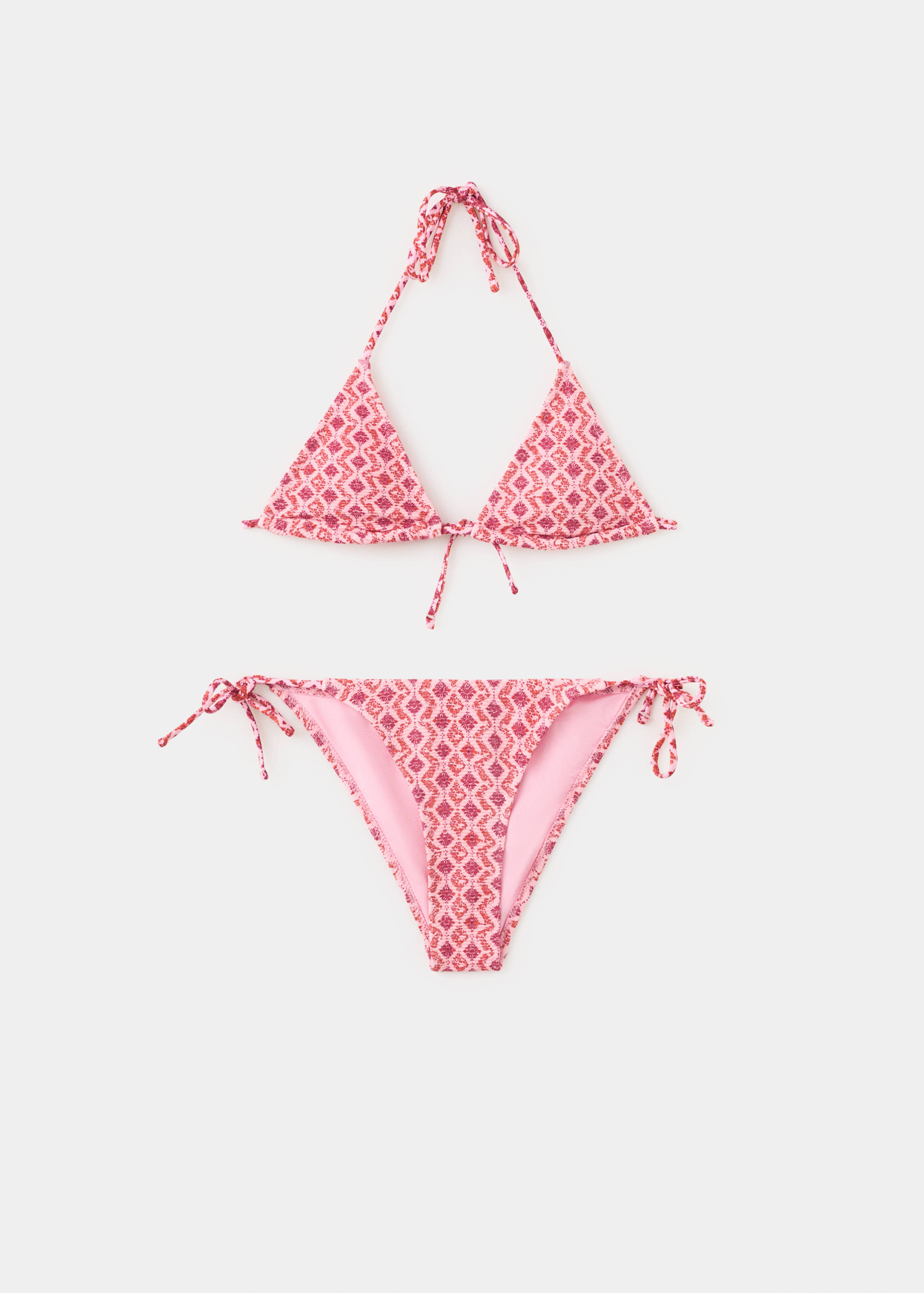 Printed bikini with medium-coverage bottoms - Article without model