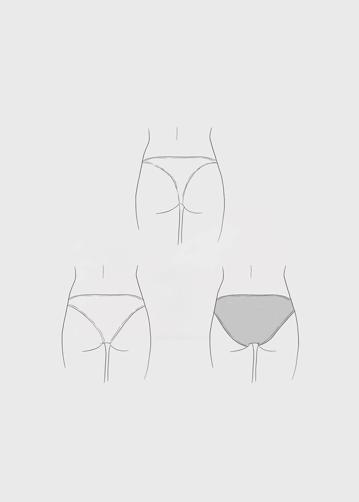 Printed bikini with classic briefs — Pink