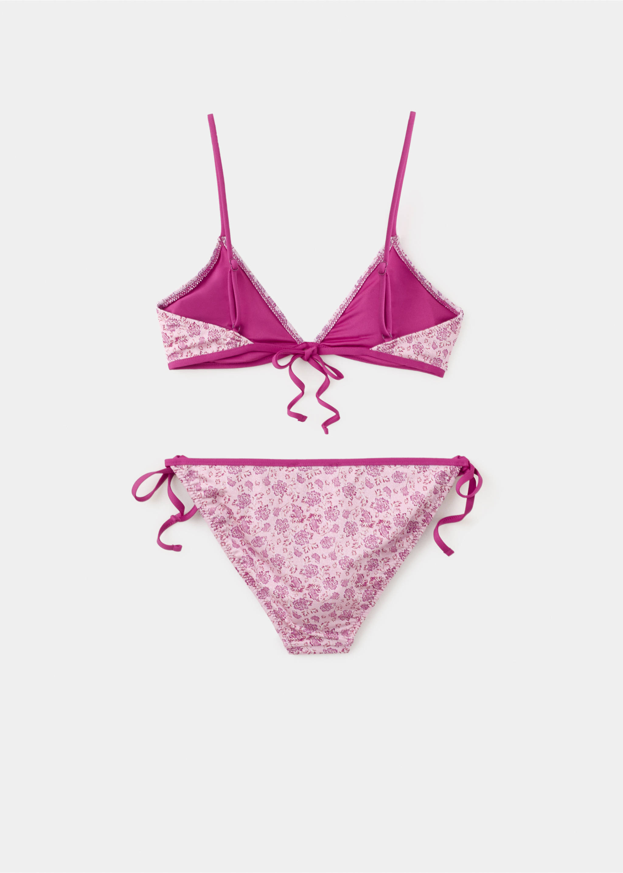 Bikini imprimé culotte classique - Verso de l’article, Rose. Ref: 27044771-00.