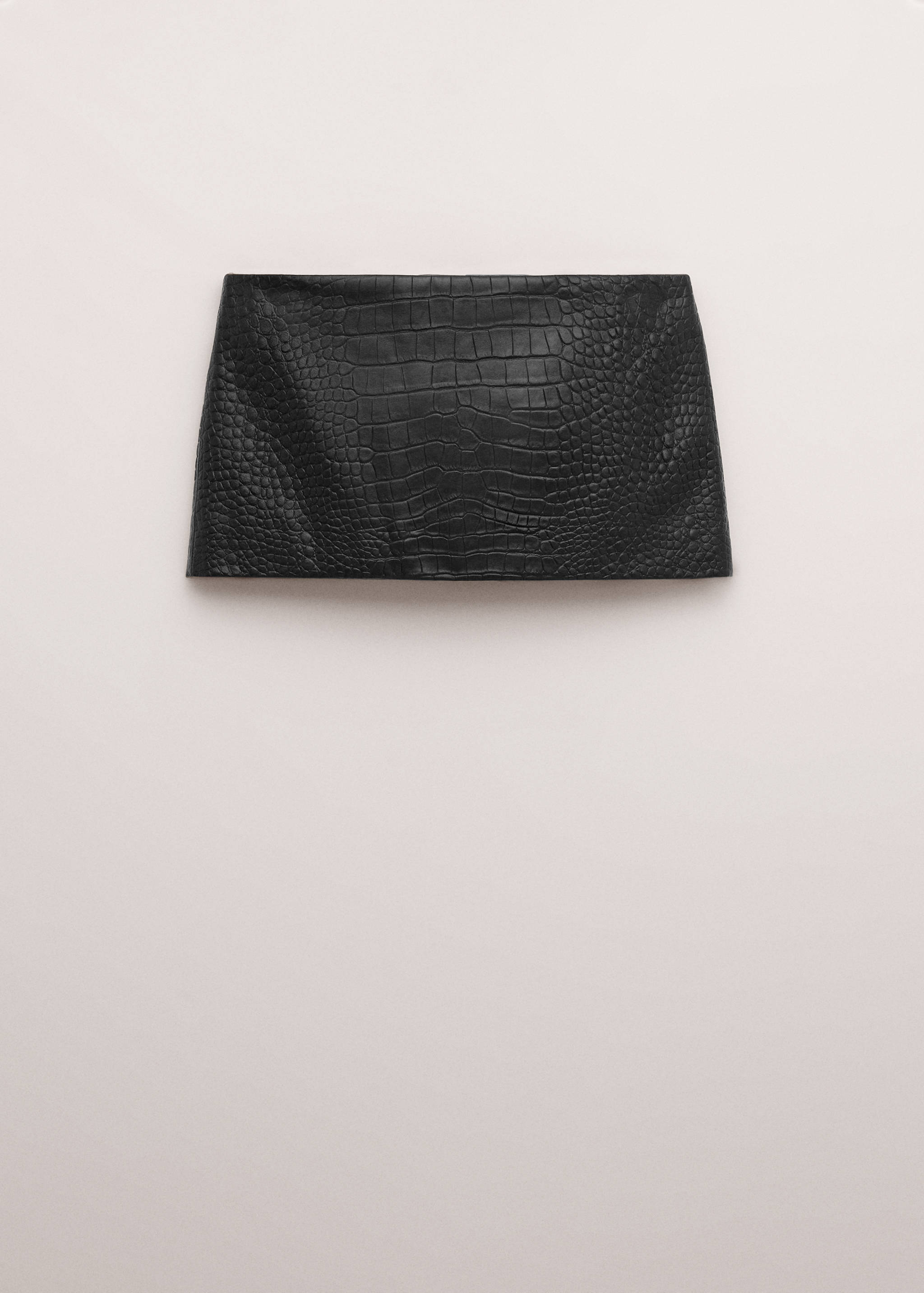 Crocodile-effect leather miniskirt - Article without model