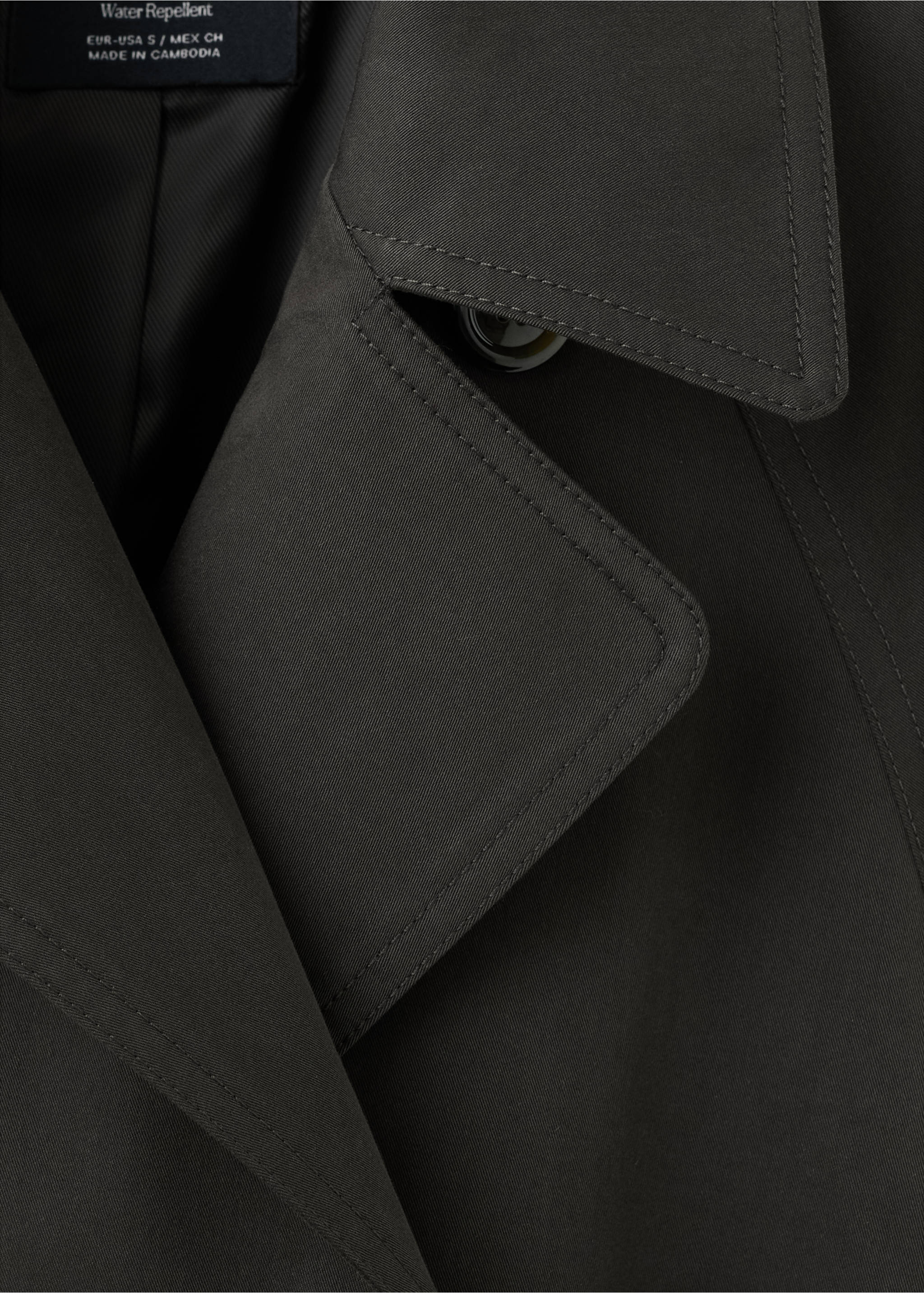 Trench long double boutonnage - Détail de l'article 8, Chocolat. Ref: 27044774-00.