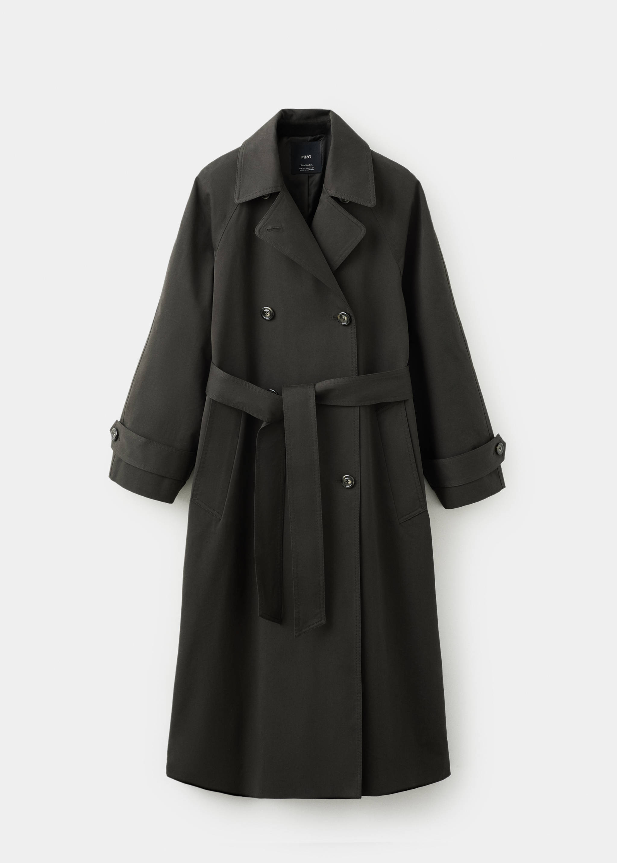Long double-breasted trench coat - Article without model