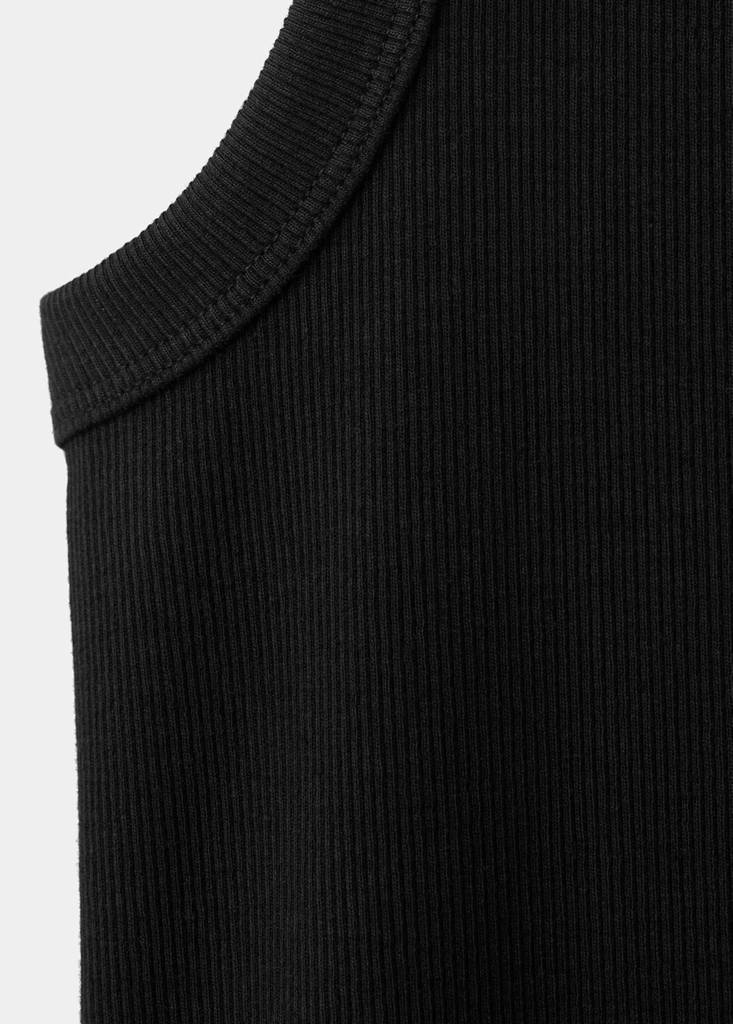 Maxi dress with slit details — Black