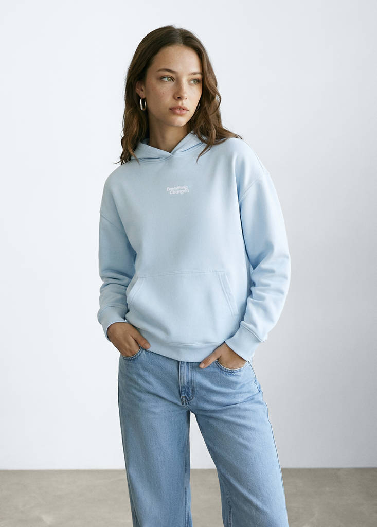 Hoodie cotton sweatshirt — Mint Green