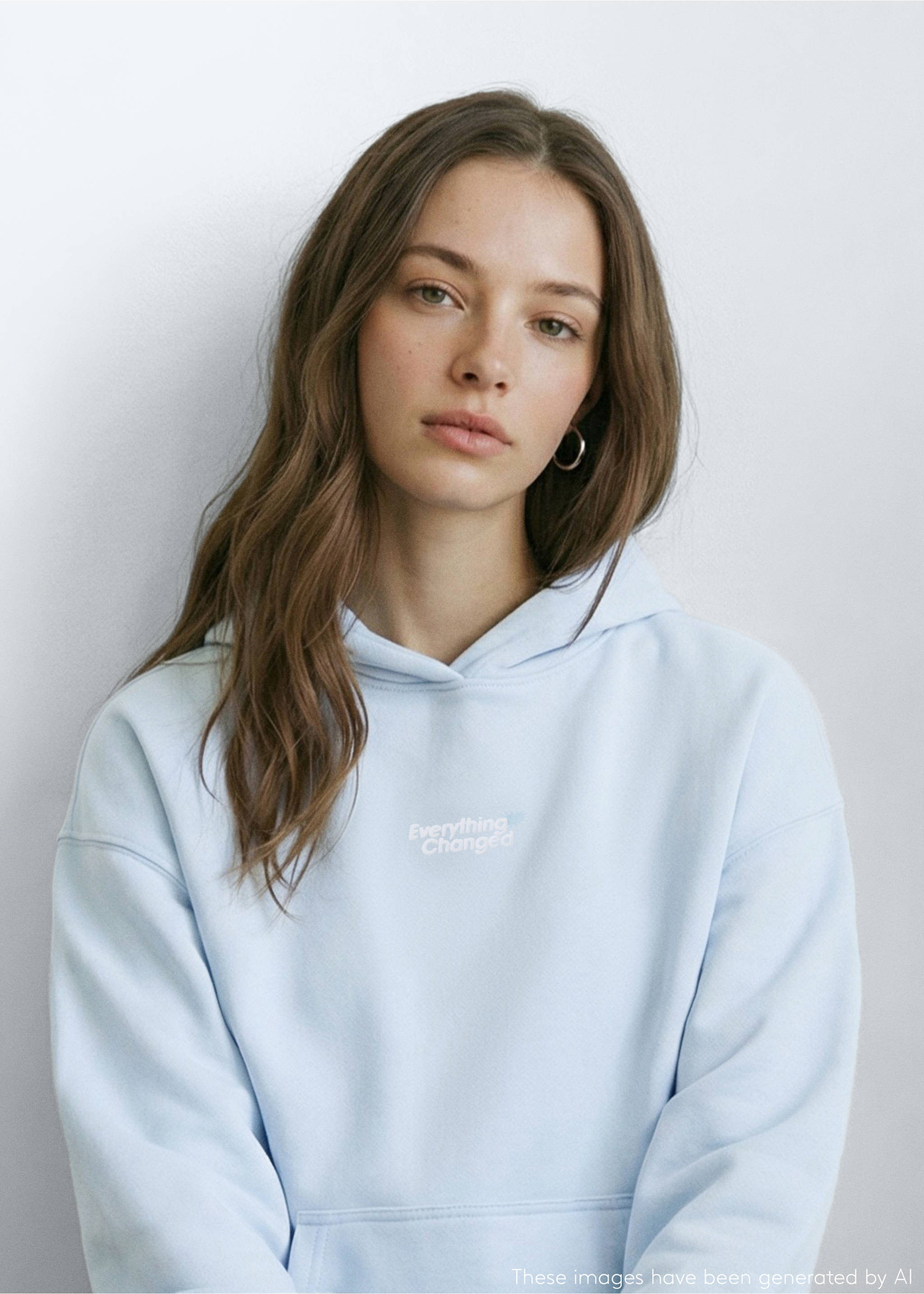 Hoodie cotton sweatshirt - Medium plane, Mint Green. Ref: 27044777-00.