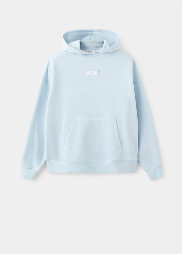 Hoodie cotton sweatshirt — Mint Green