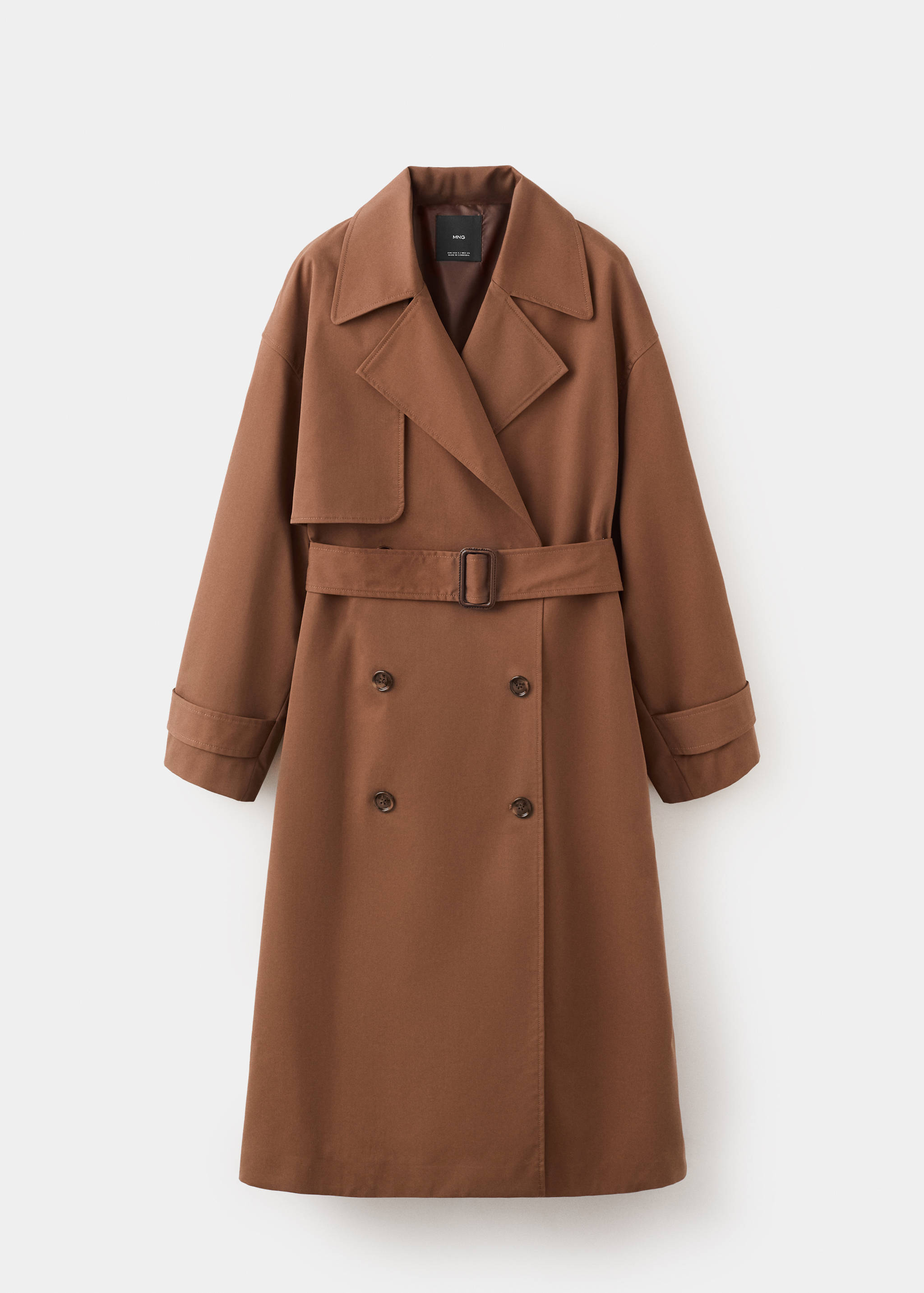 Long double-breasted trench coat - Article without model