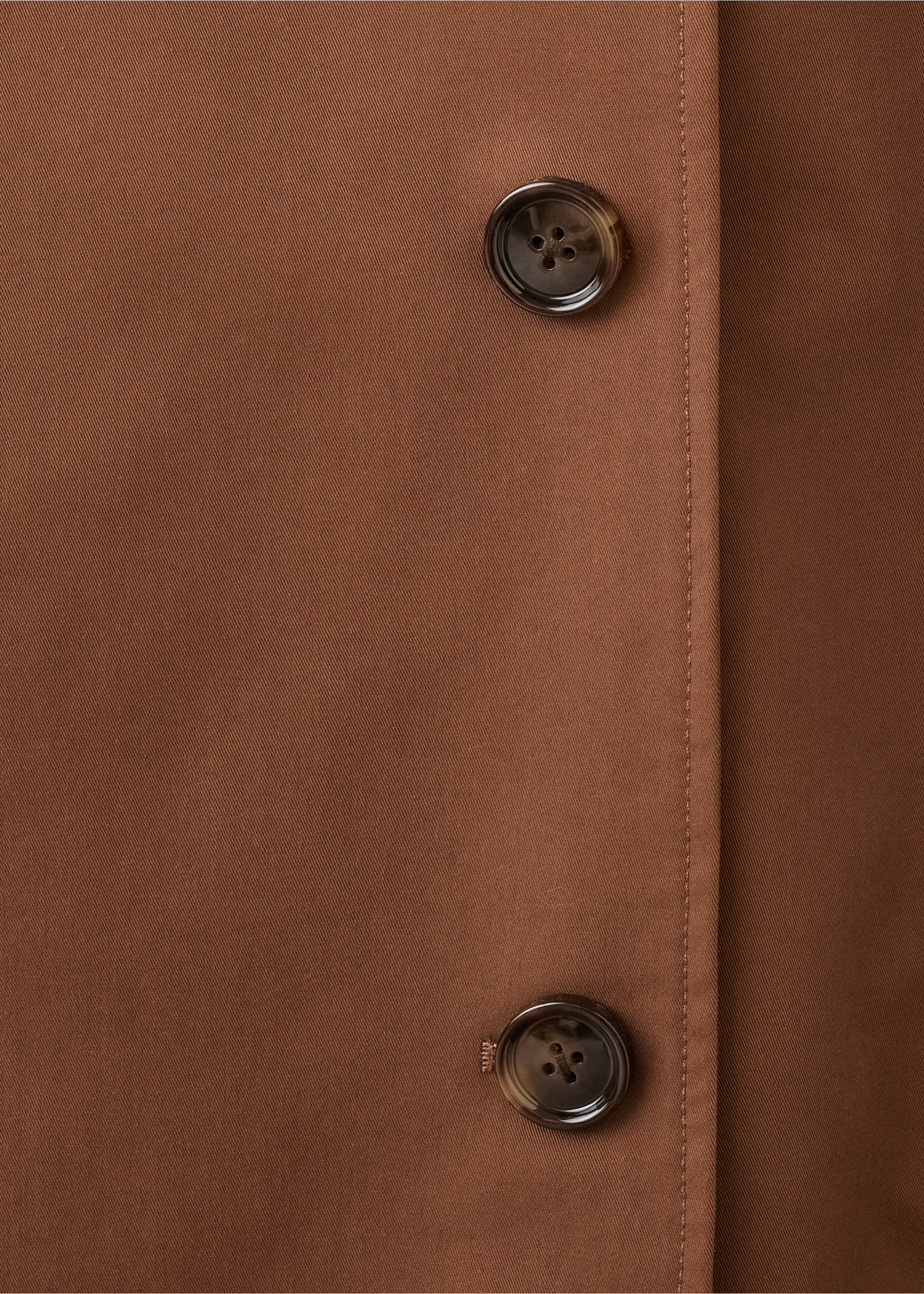Long double-breasted trench coat - Details of the article 0, Brown. Ref: 27044781-00.