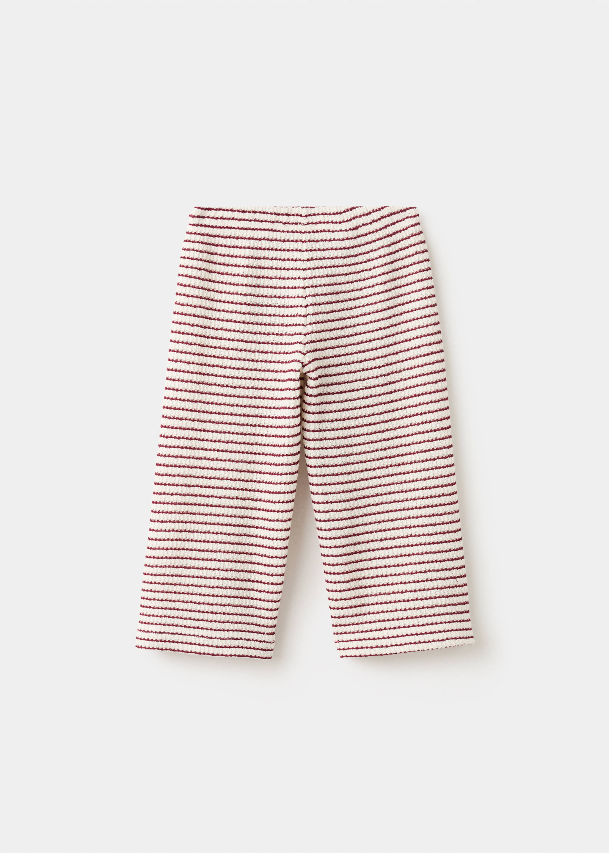 Striped knit trousers - Reverse of the article, Red. Ref: 27044788-00.