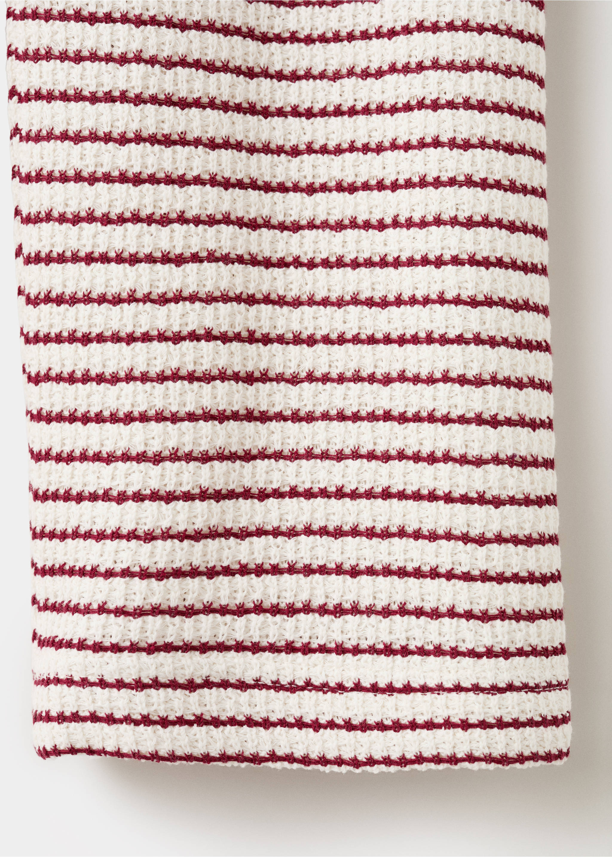 Striped knit trousers - Details of the article 0, Red. Ref: 27044788-00.