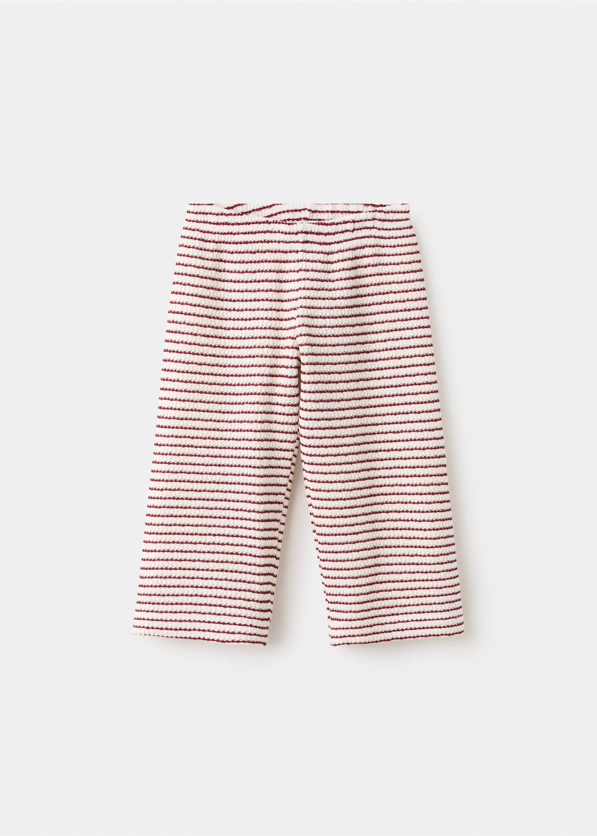 Pantalon maille à rayures - Article sans modèle, Rouge. Ref: 27044788-00.