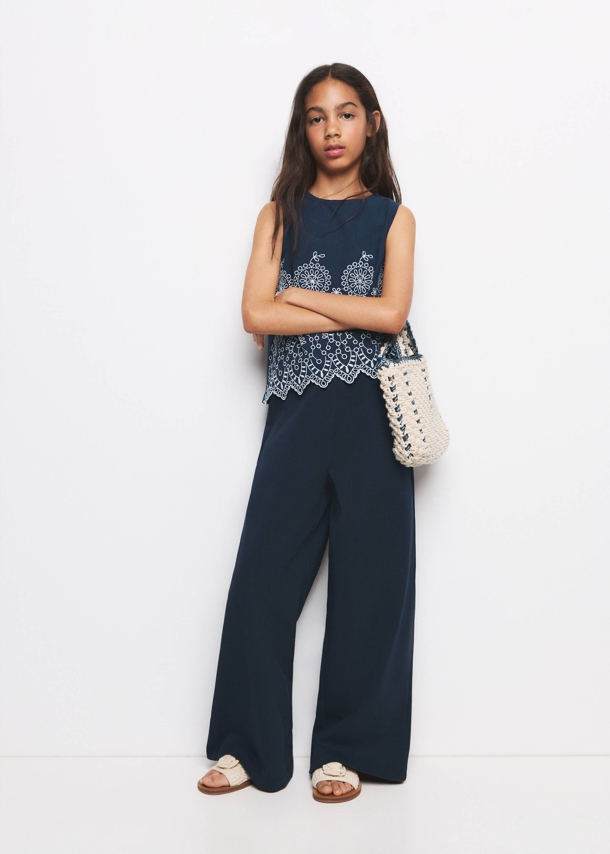 Pantalón culotte algodón - Plano general