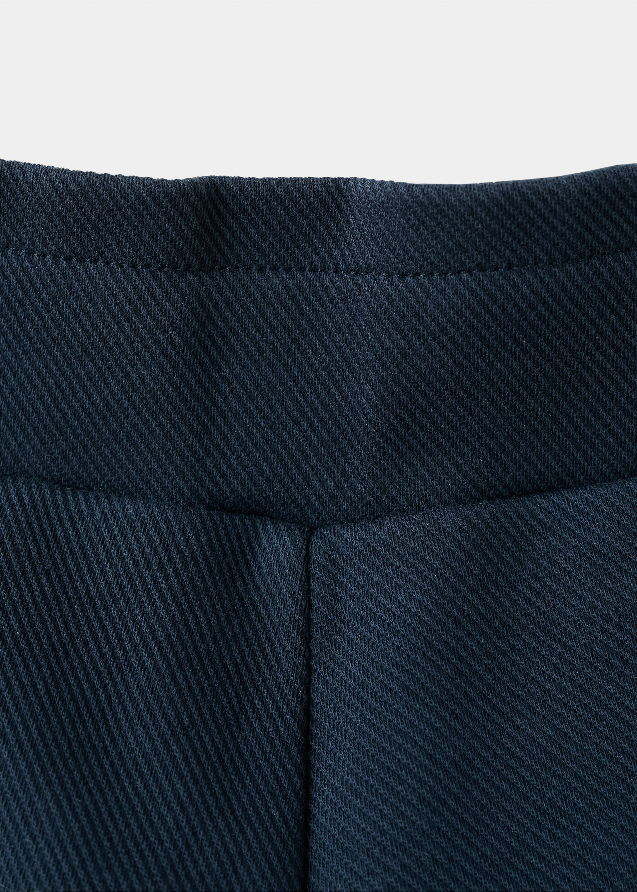 Cotton culotte trousers - Details of the article 8, Navy. Ref: 27045144-00.