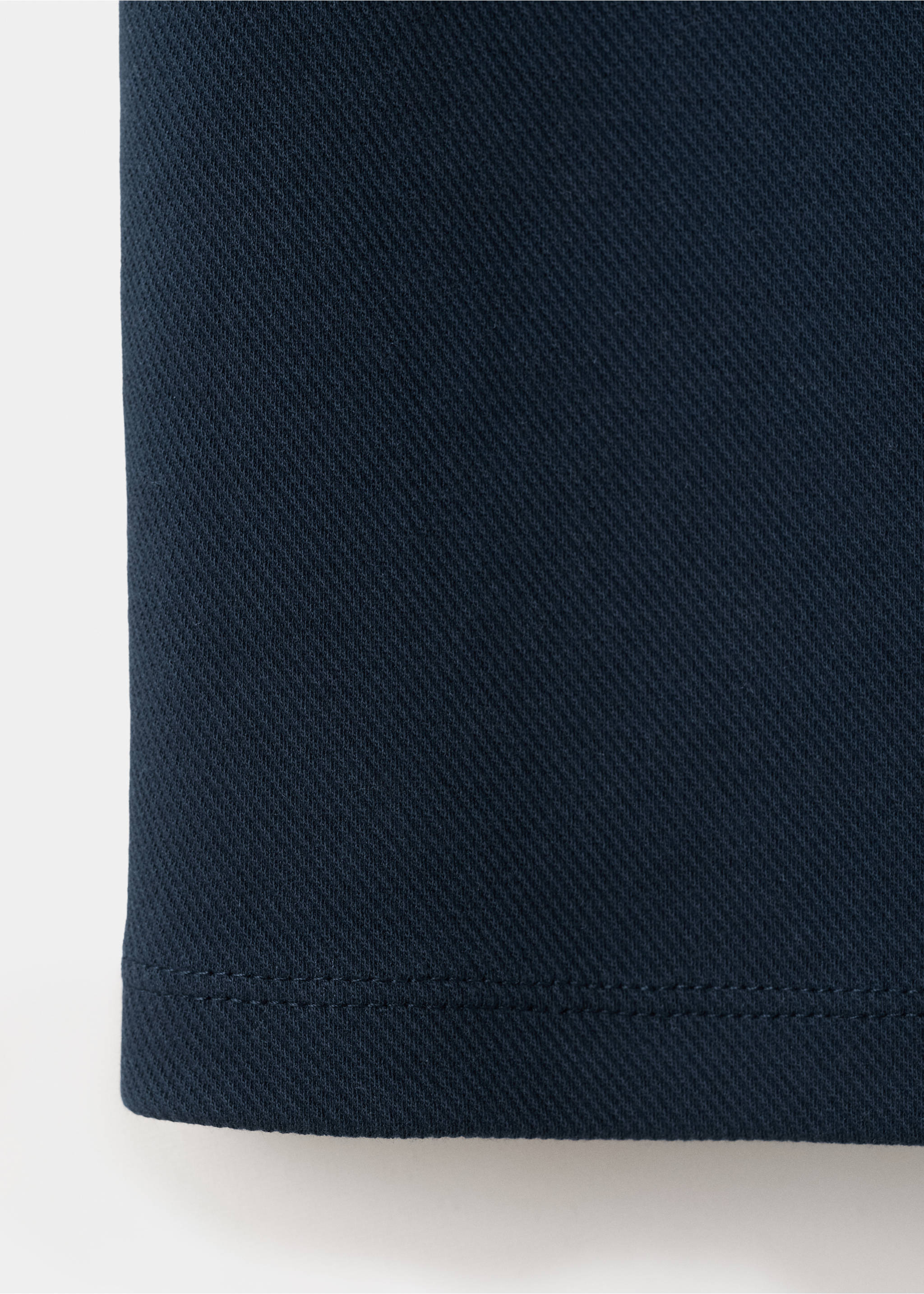 Cotton culotte trousers - Details of the article 0, Navy. Ref: 27045144-00.
