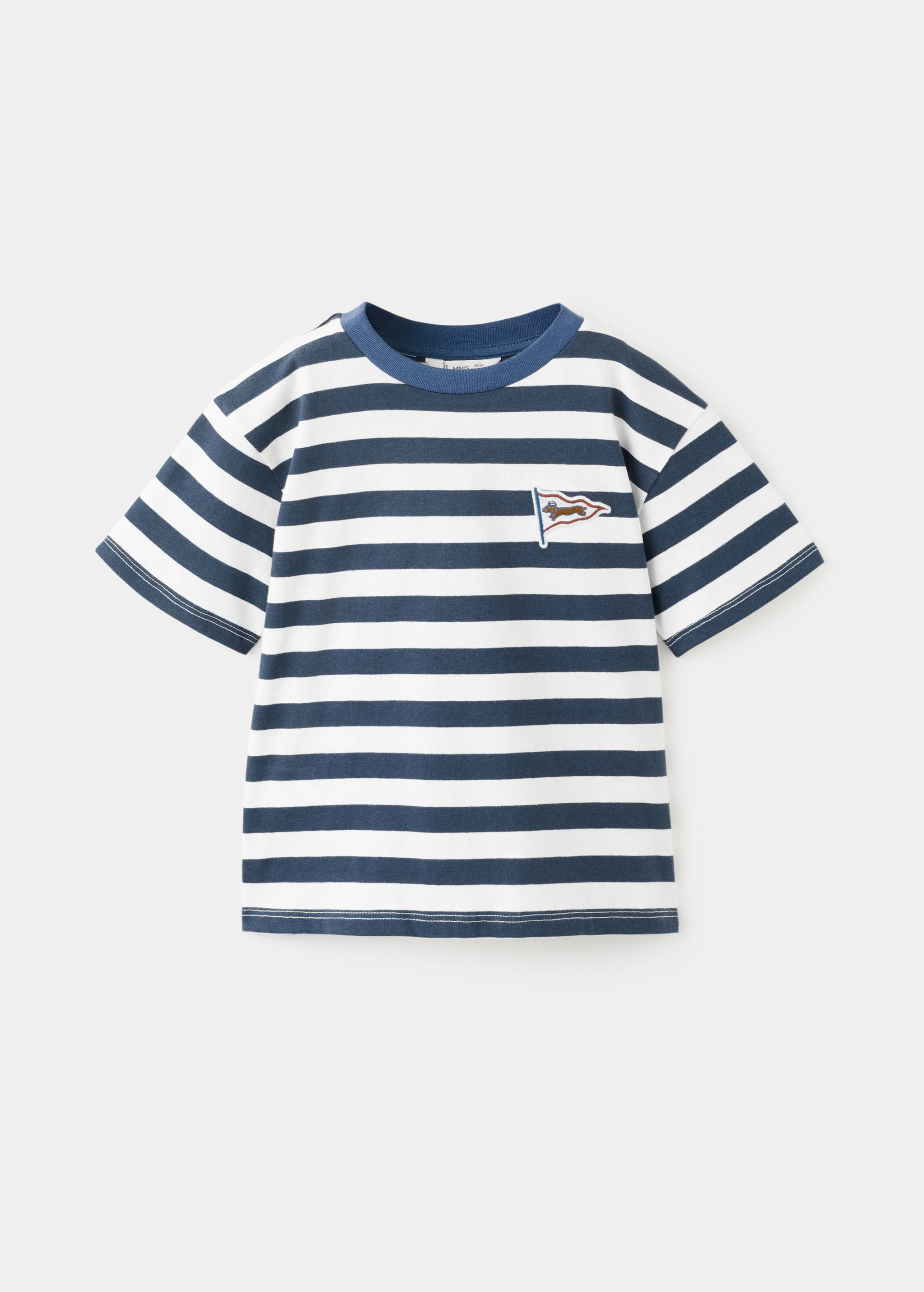 Embroidery striped T-shirt - Article without model