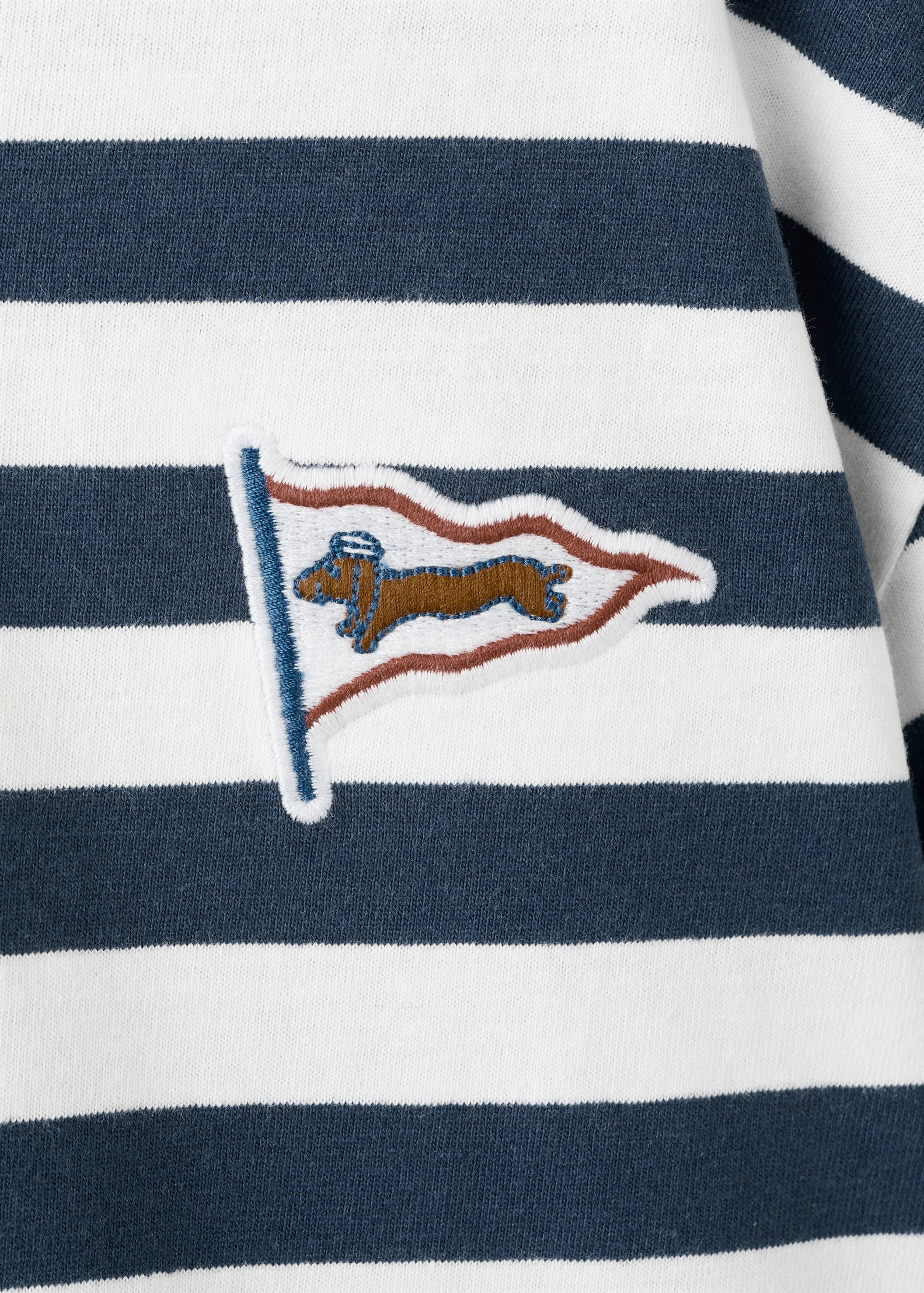 Embroidery striped T-shirt - Details of the article 8