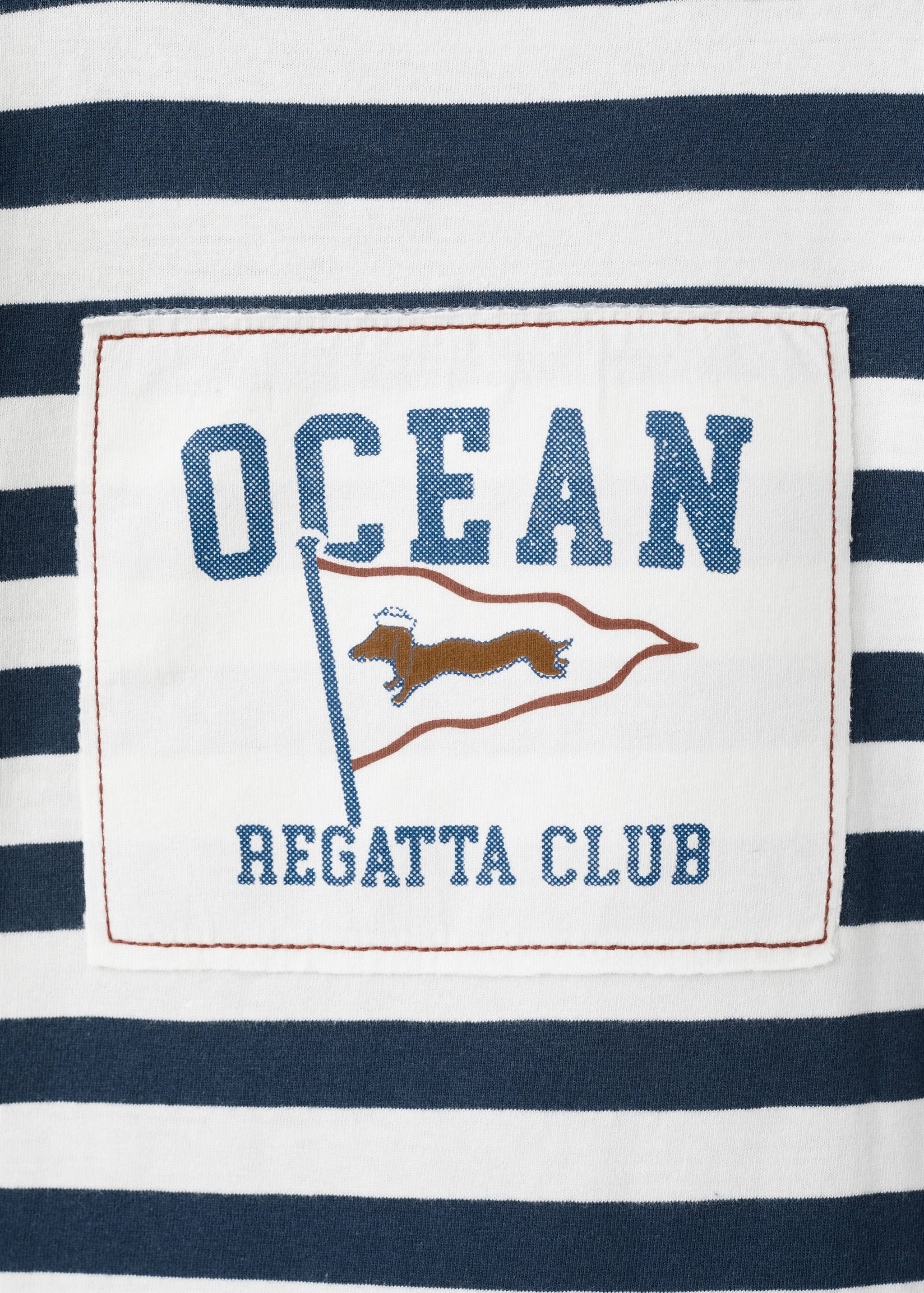 Embroidery striped T-shirt - Details of the article 0