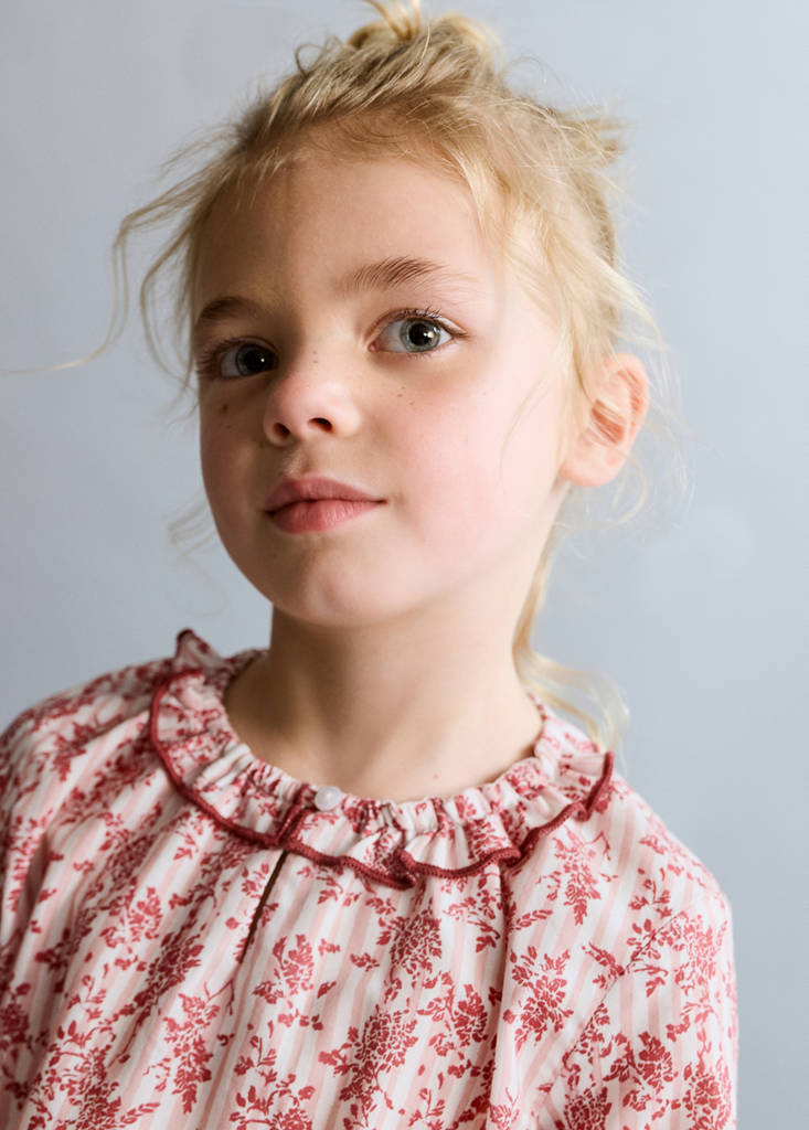Floral print blouse — Red